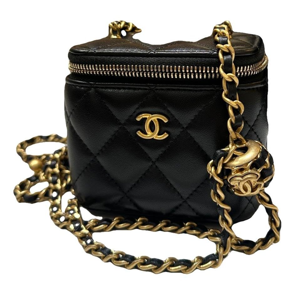 Vanity leather handbag