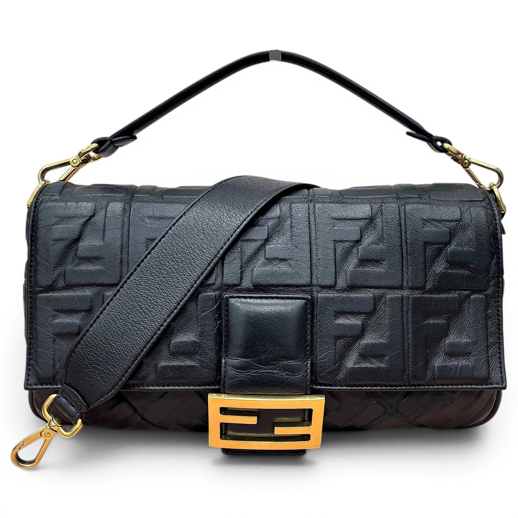 Baguette leather handbag