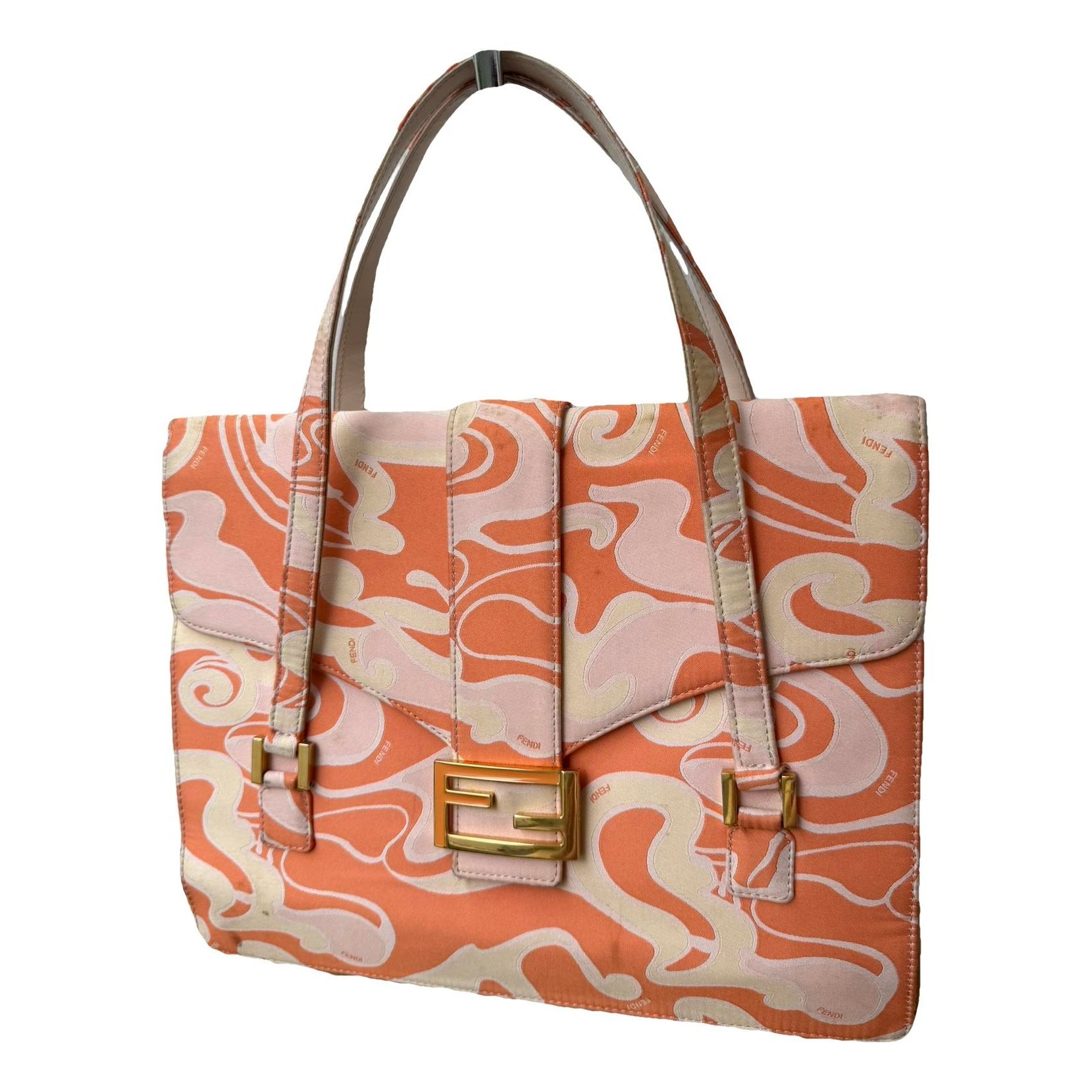 Baguette silk handbag