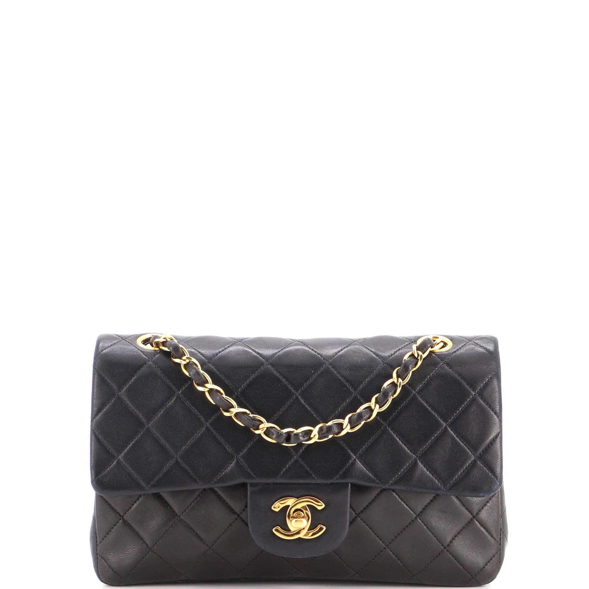 Vintage Classic Double Flap Bag Quilted Lambskin Small