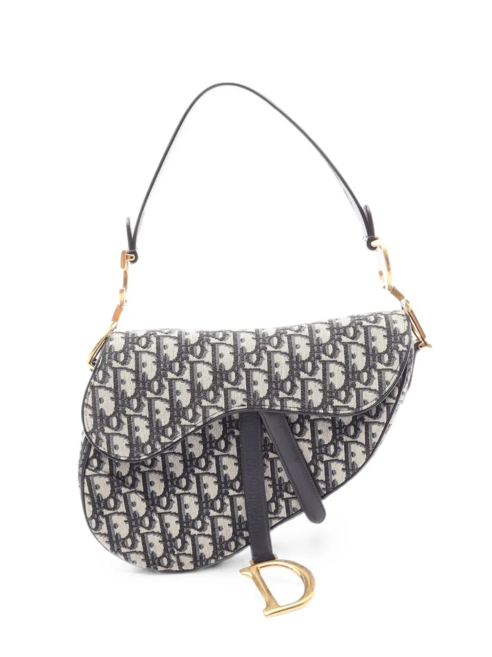 2010s Saddle Oblique jacquard shoulder bag