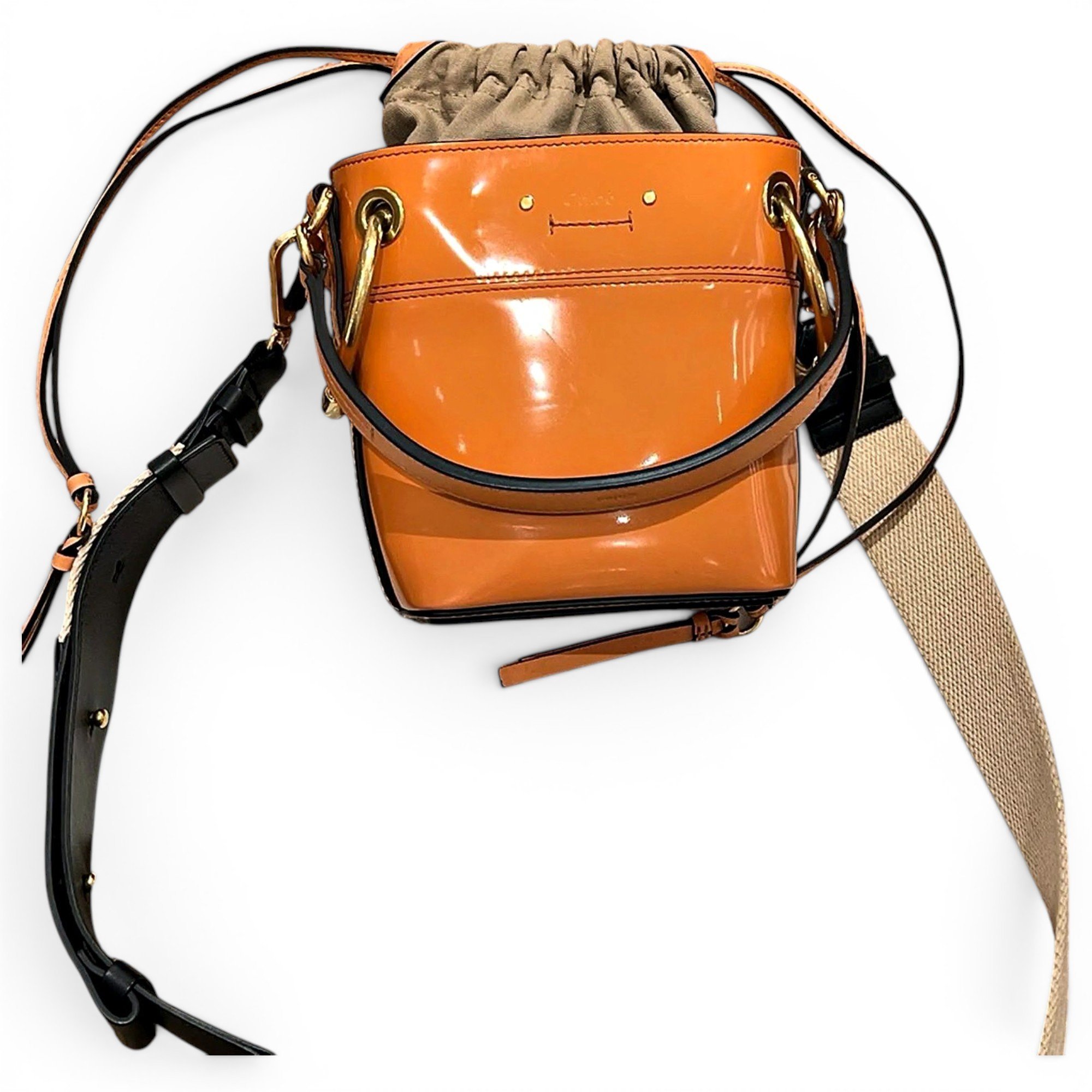 Patent leather crossbody bag