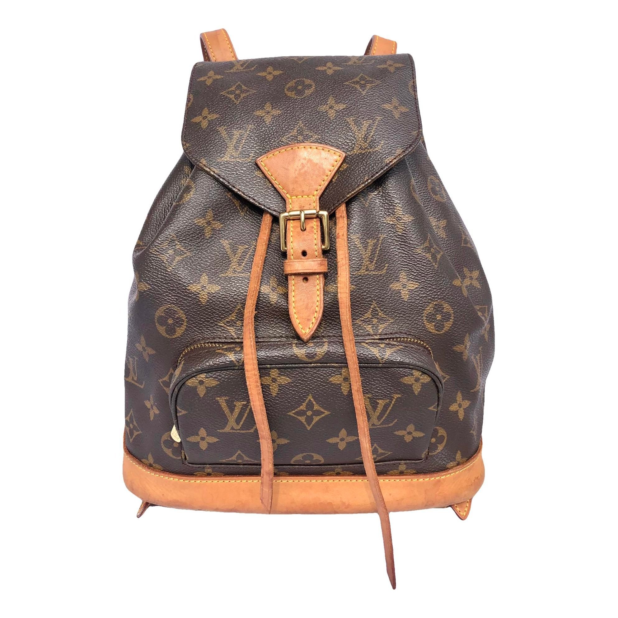 Montsouris Vintage leather backpack