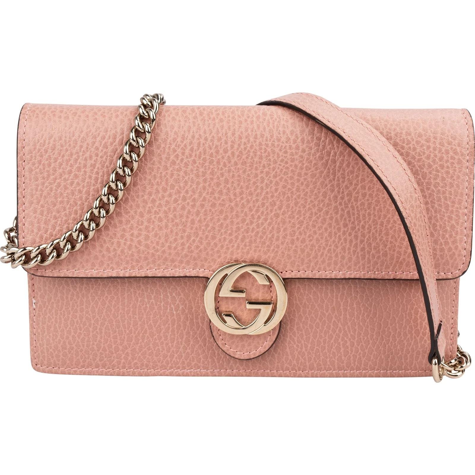Interlocking leather crossbody bag