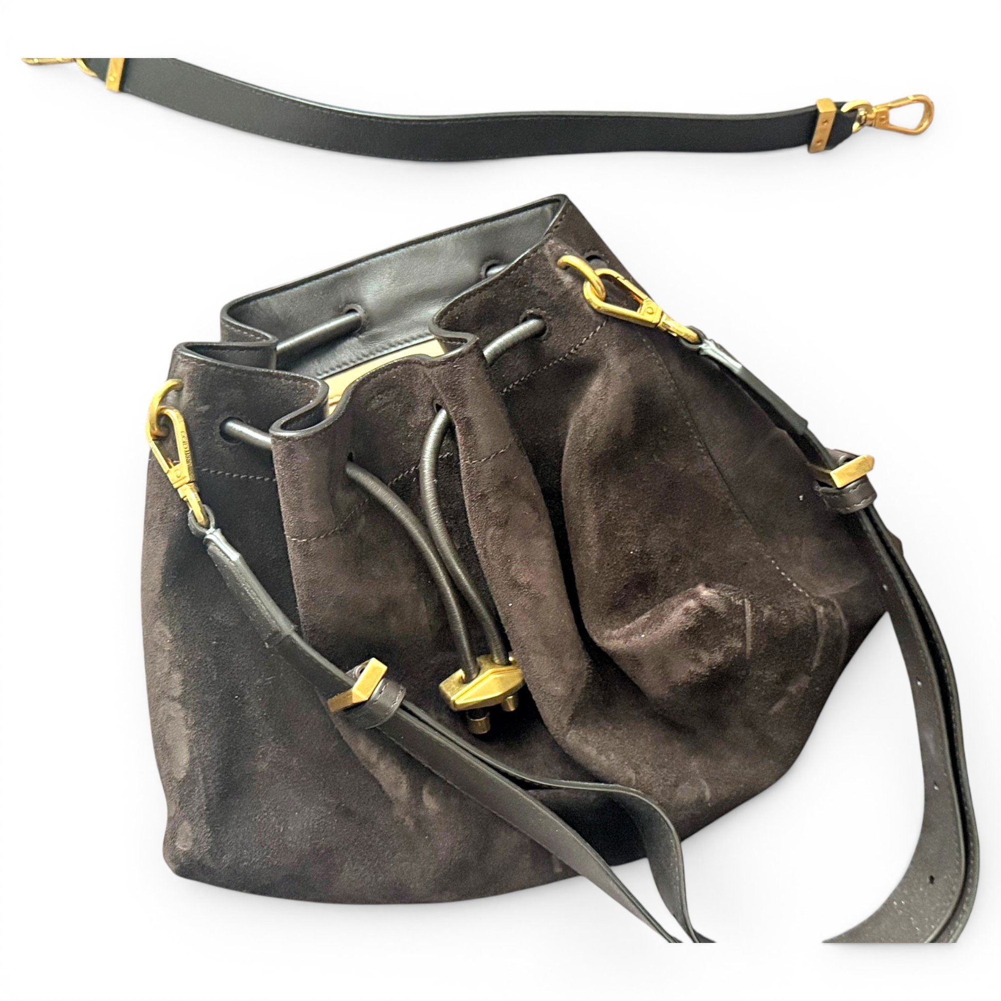 Cinch leather handbag