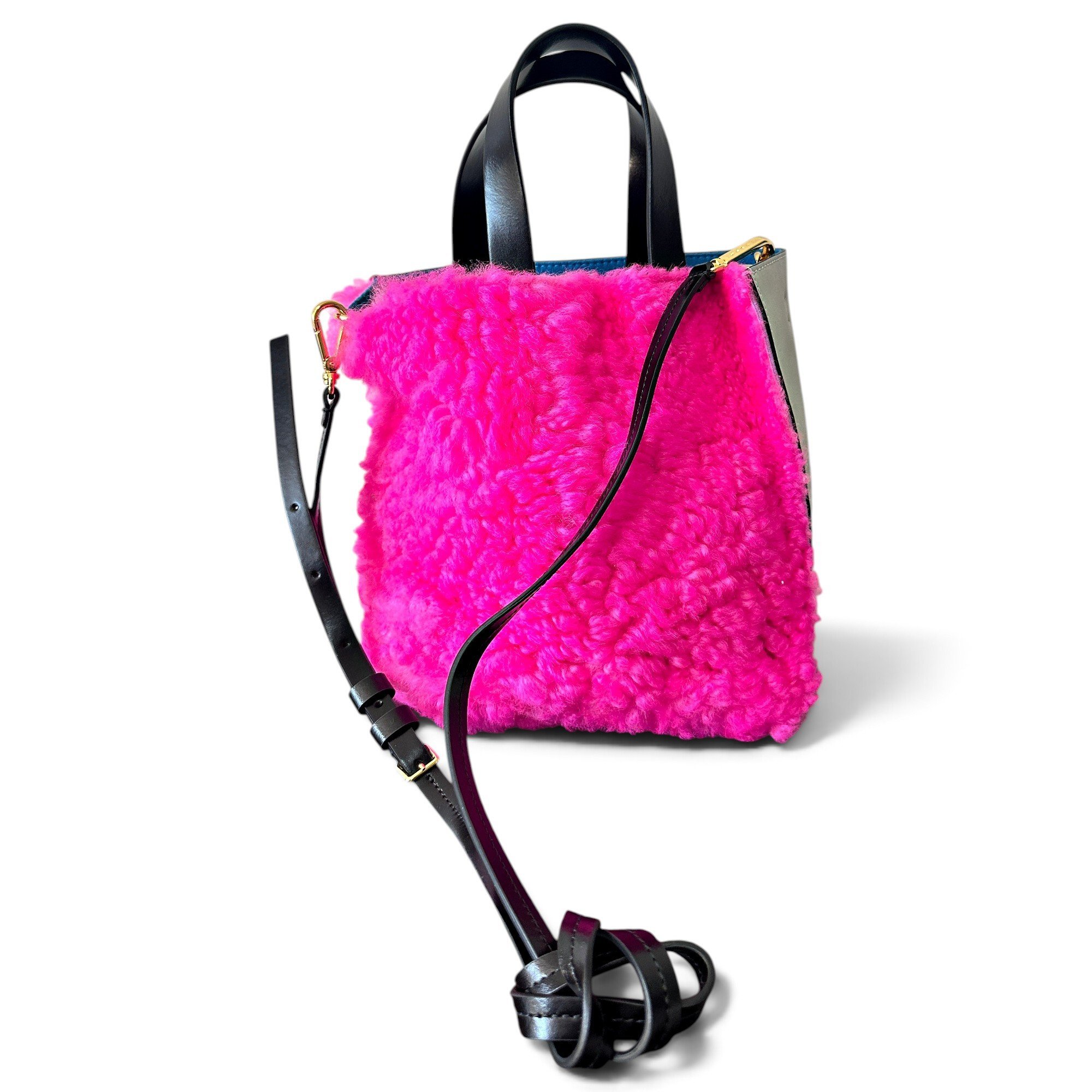 Faux fur crossbody bag