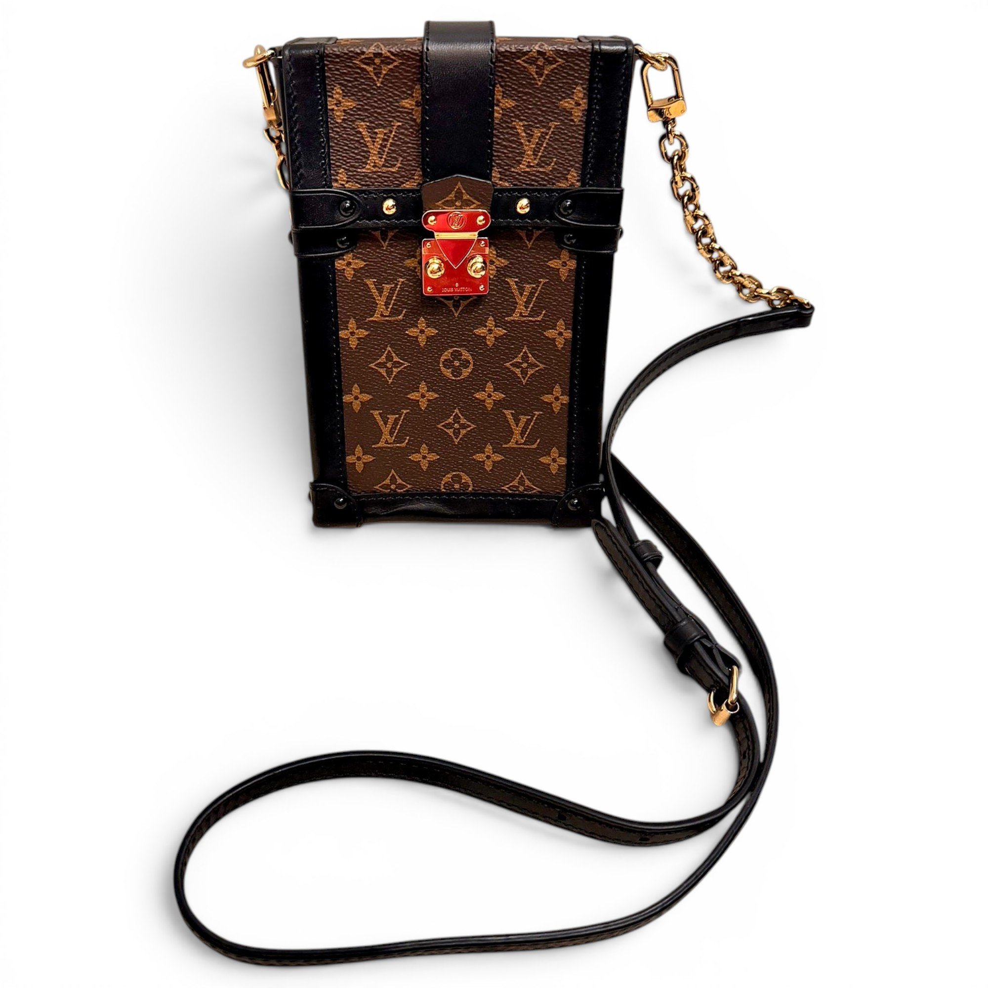 Pochette Trunk Verticale leather crossbody bag