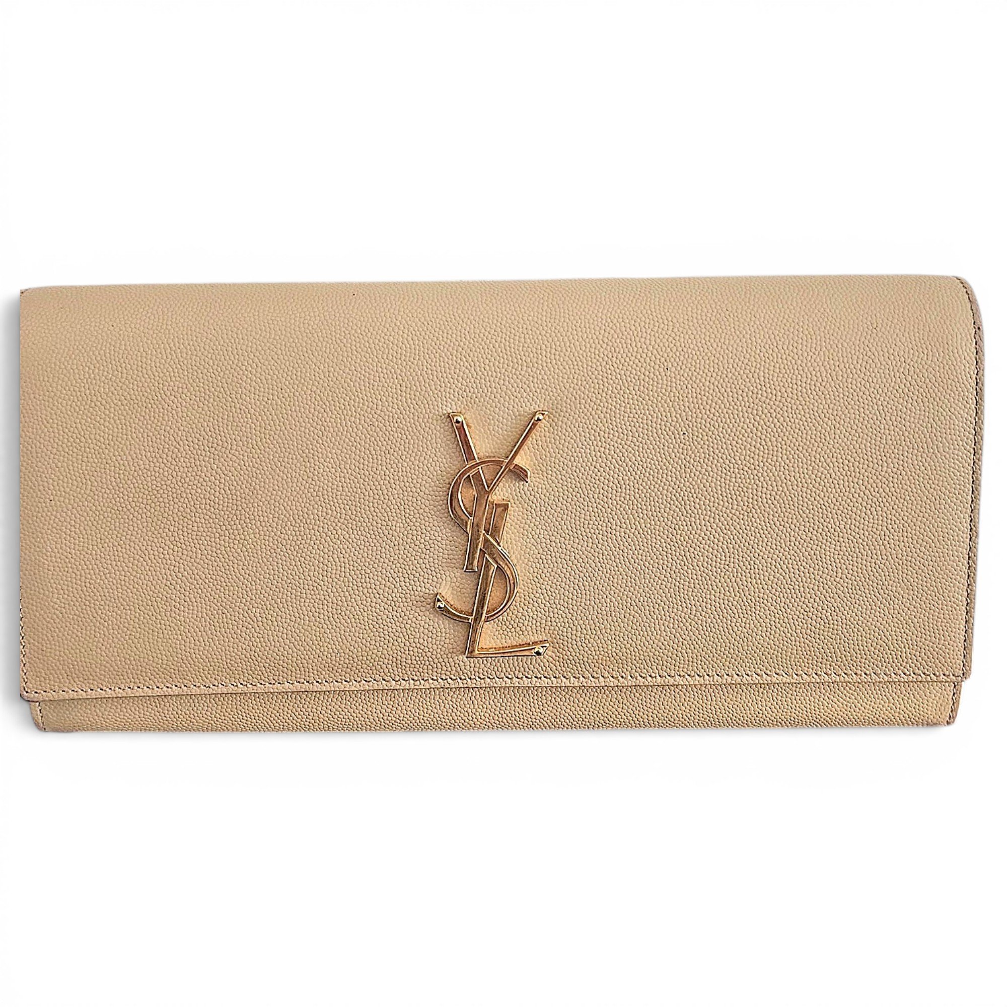 Saint Laurent Kate monogramme leather clutch bag