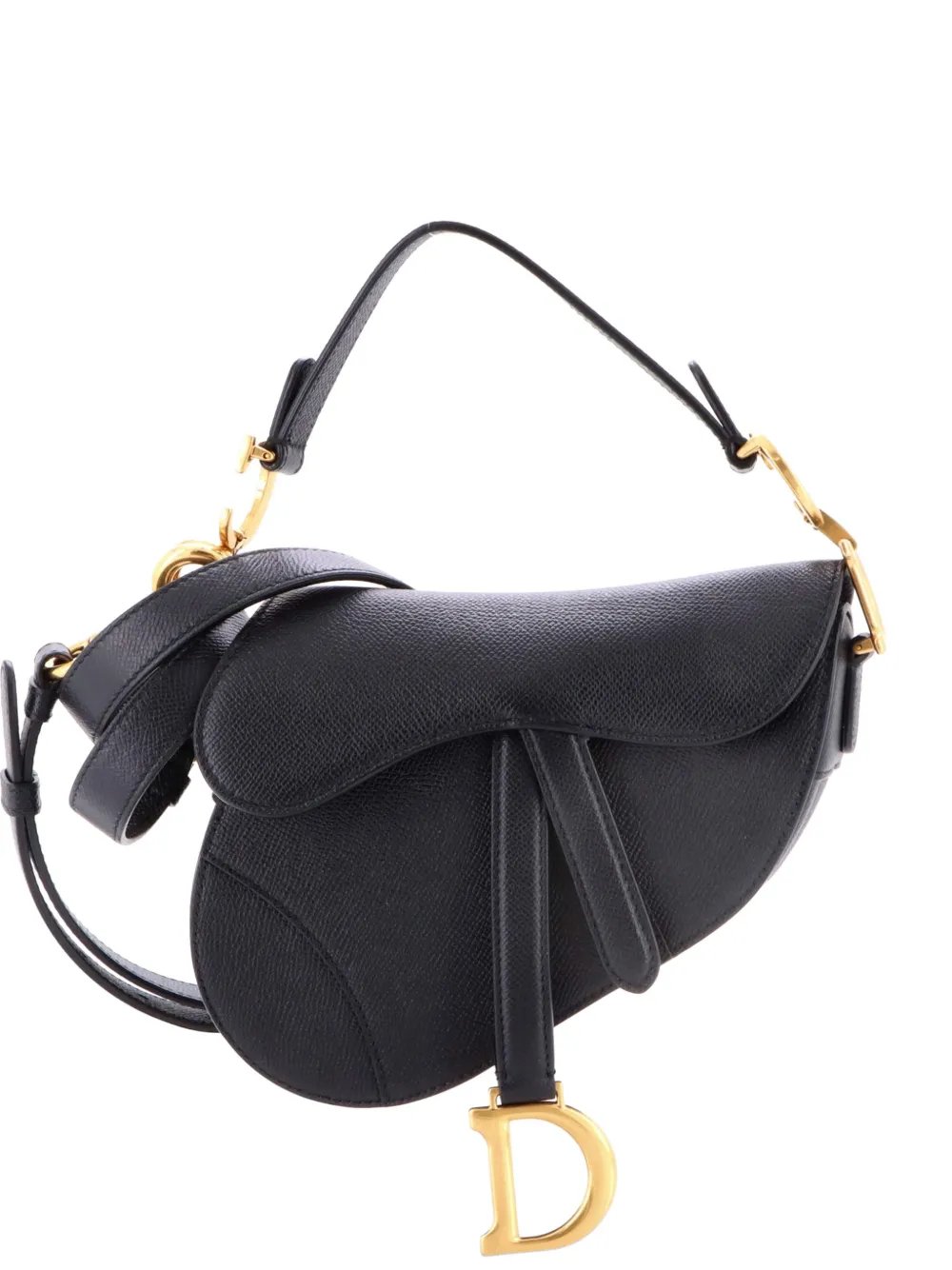 Saddle Handbag with Strap Leather Mini shoulder bag