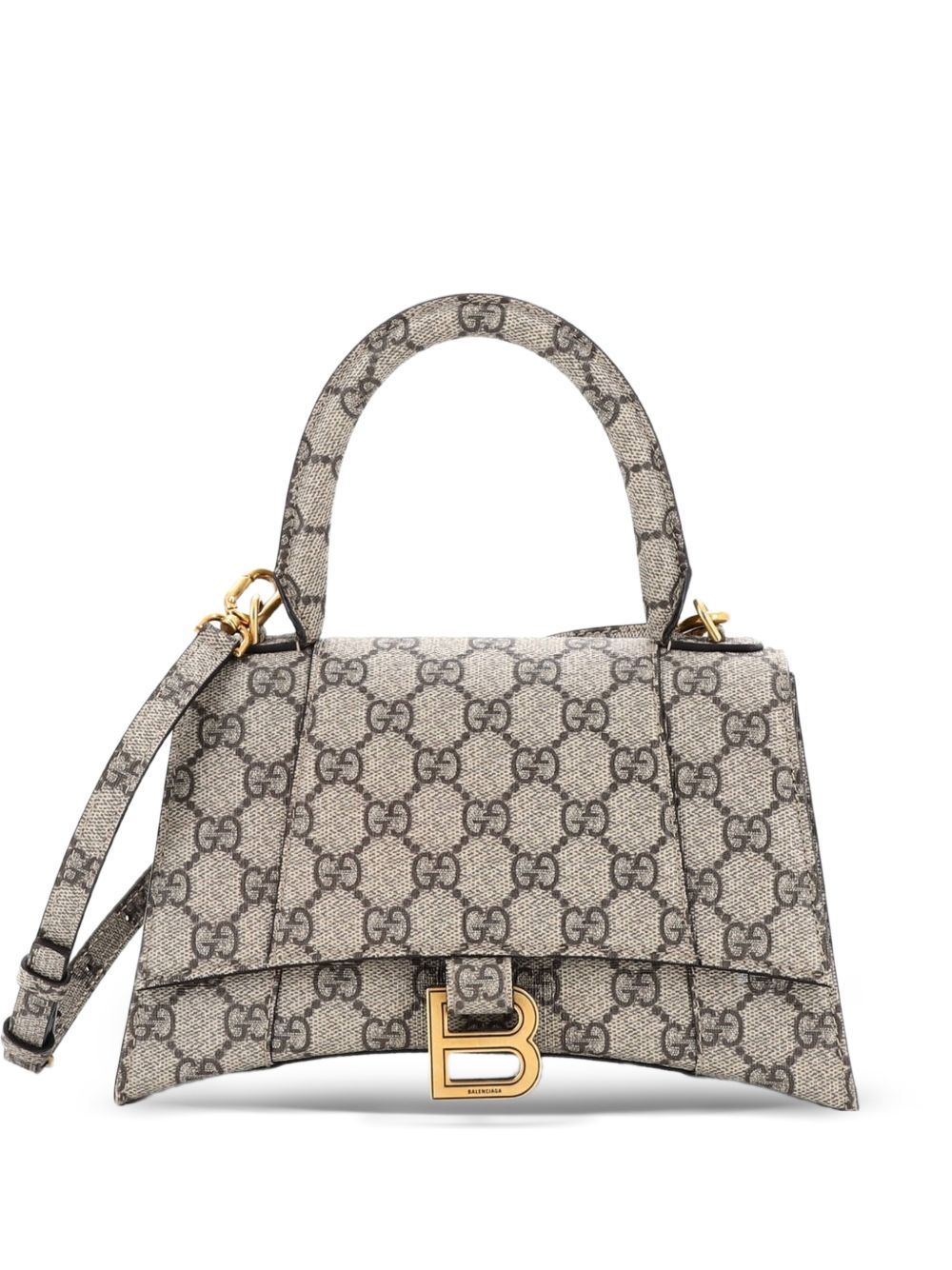 x Balenciaga The Hacker Project Hourglass Top Handle Bag GG Coated Canvas Small shoulder bag