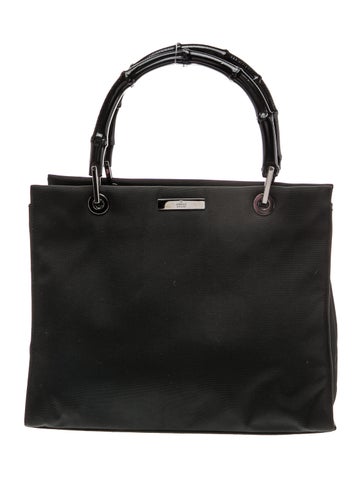 Bamboo Nylon Bamboo Top Handle Bag