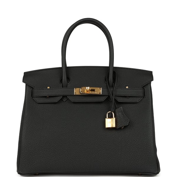 Hermes Hermes Birkin 30 Black Togo Gold Hardware