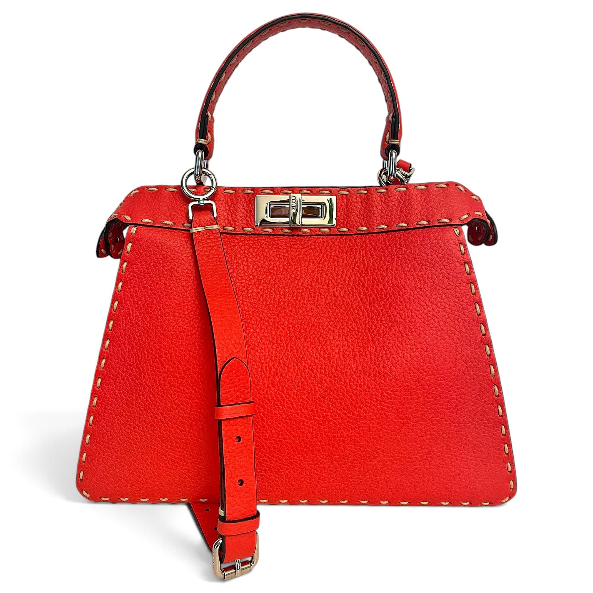Peekaboo leather handbag