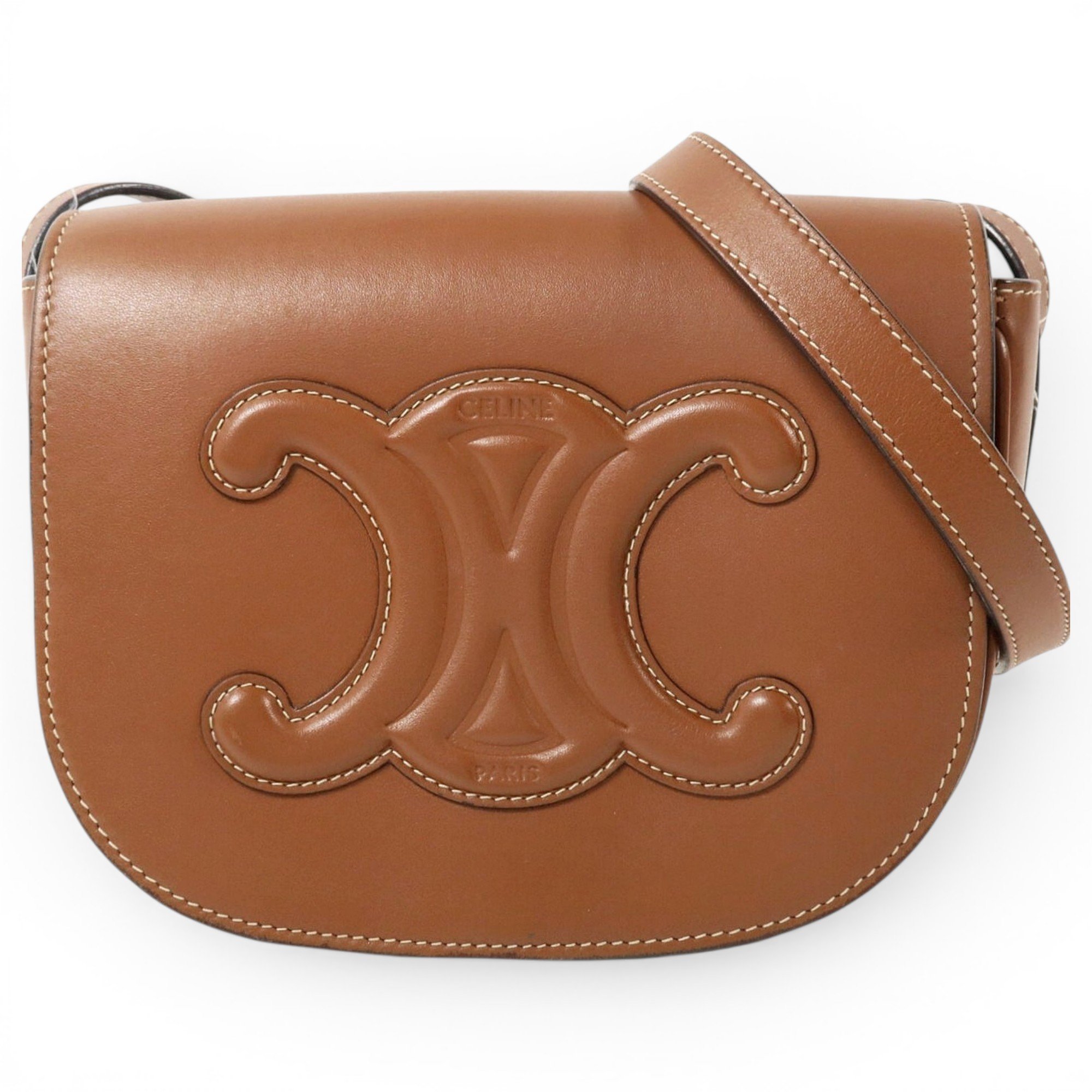 Triomphe leather crossbody bag