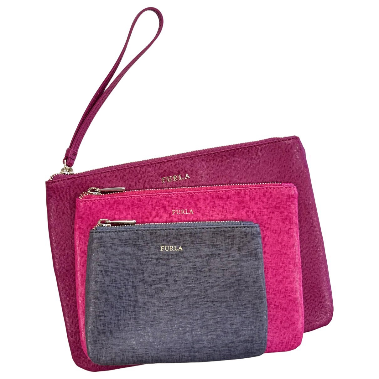 Leather clutch bag