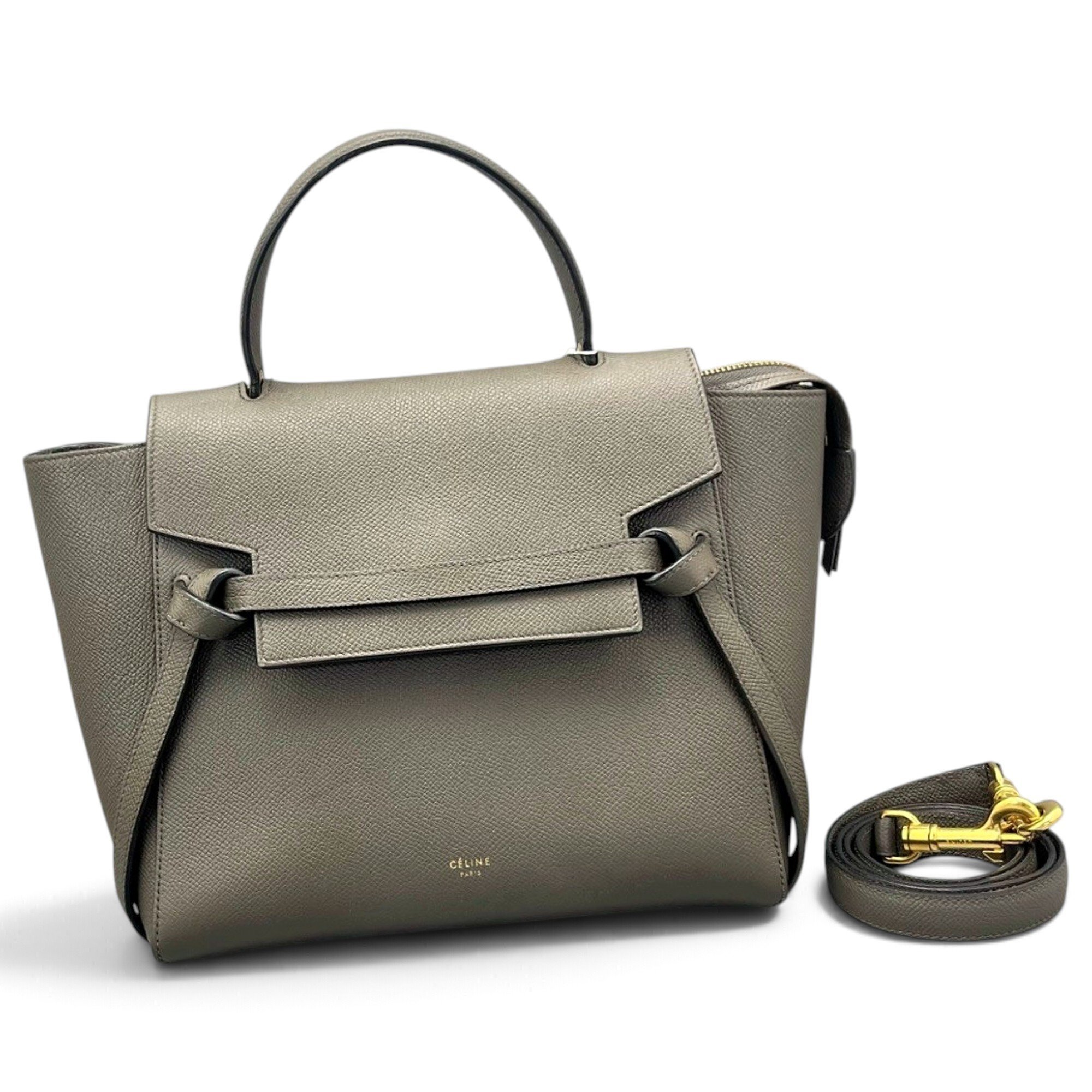 Belt leather handbag