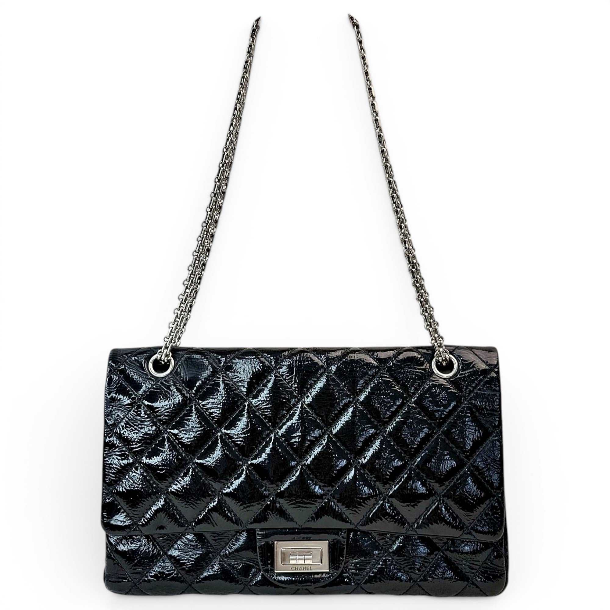 2.55 patent leather handbag