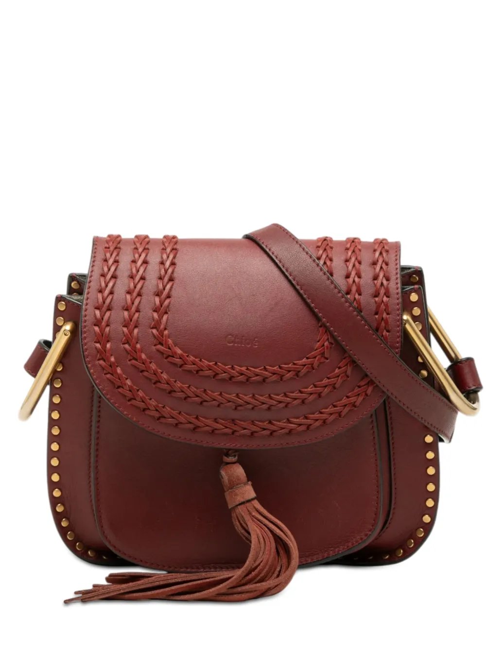2016 Medium Leather Braided Hudson crossbody bag