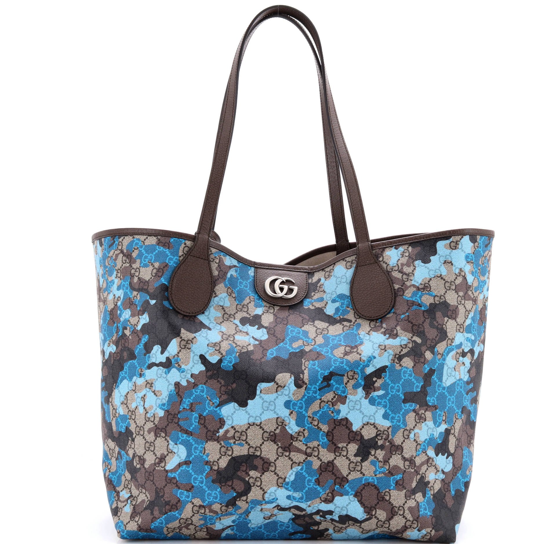 Ophidia GG Open Tote GG Camouflage Coated Canvas Large