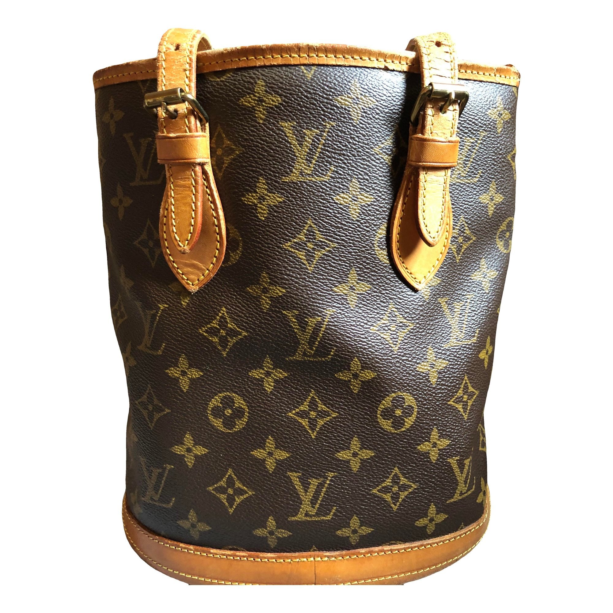 Bucket leather handbag