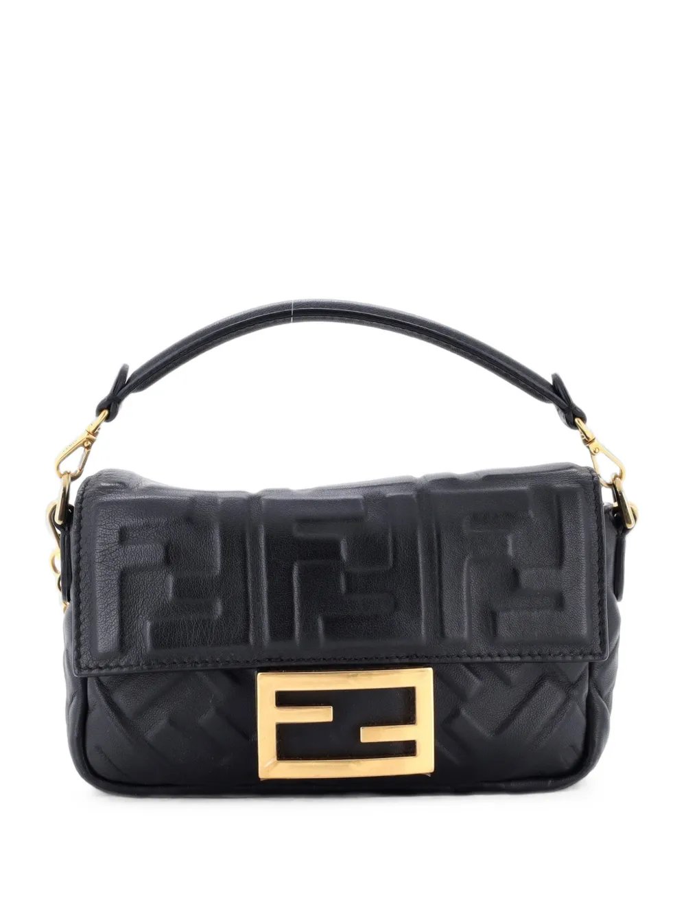 Baguette NM Bag Zucca Embossed Leather Mini crossbody bag