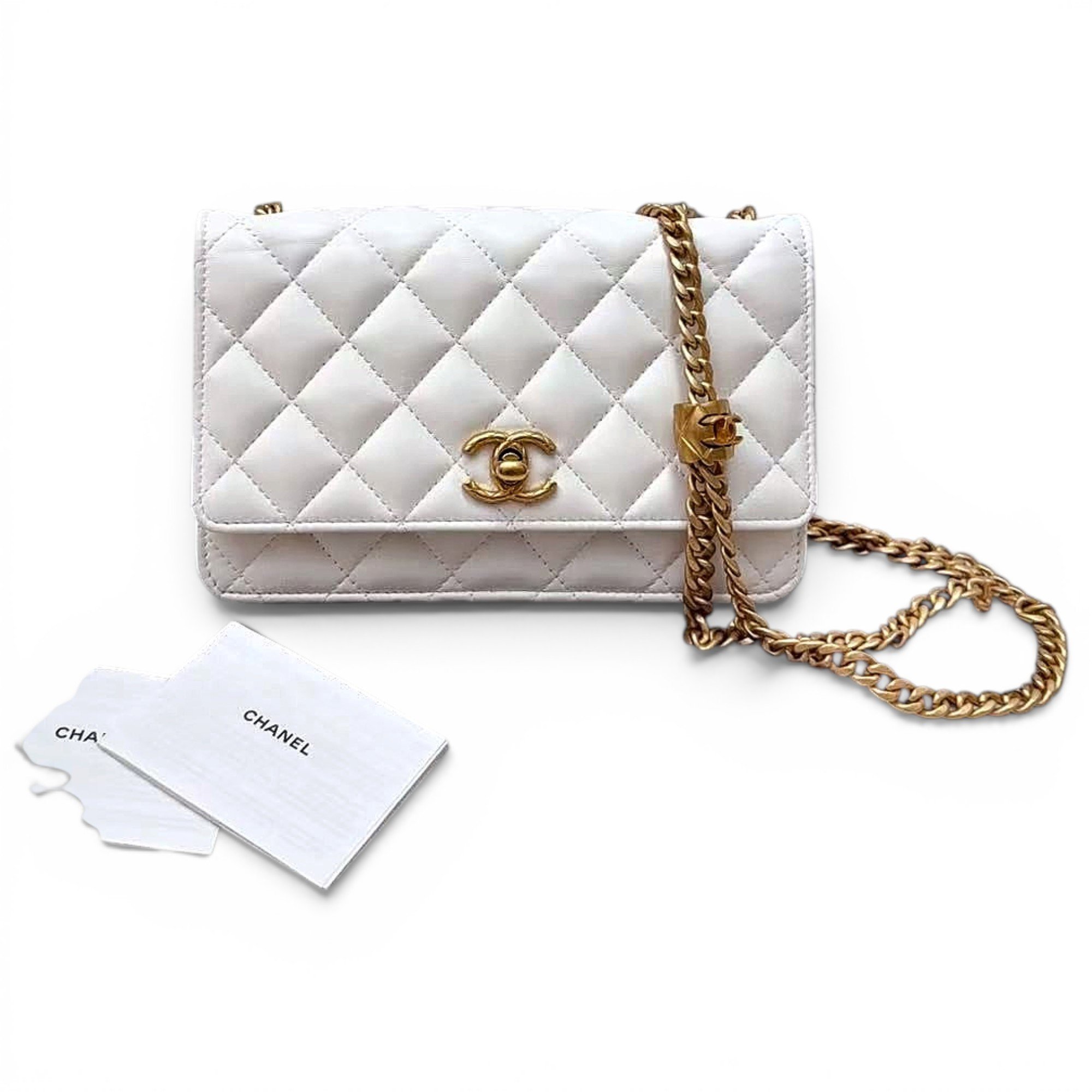 Wallet On Chain leather mini bag