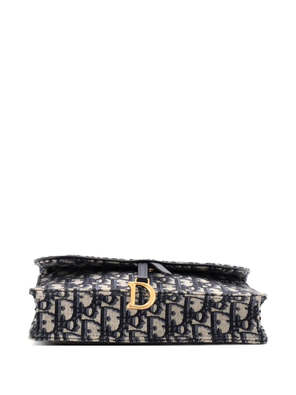 Saddle Chain Oblique Canvas clutch bag