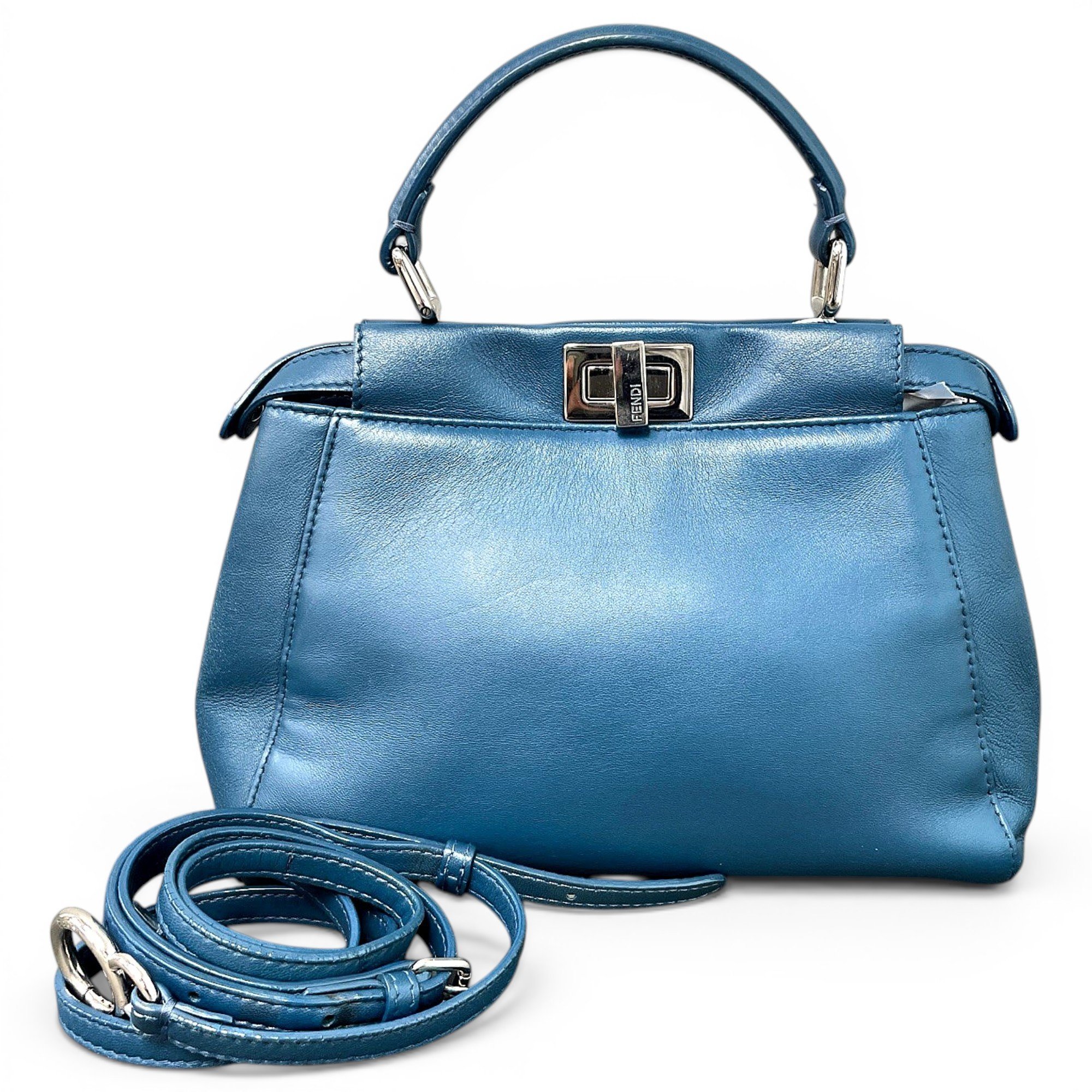 Peekaboo leather handbag