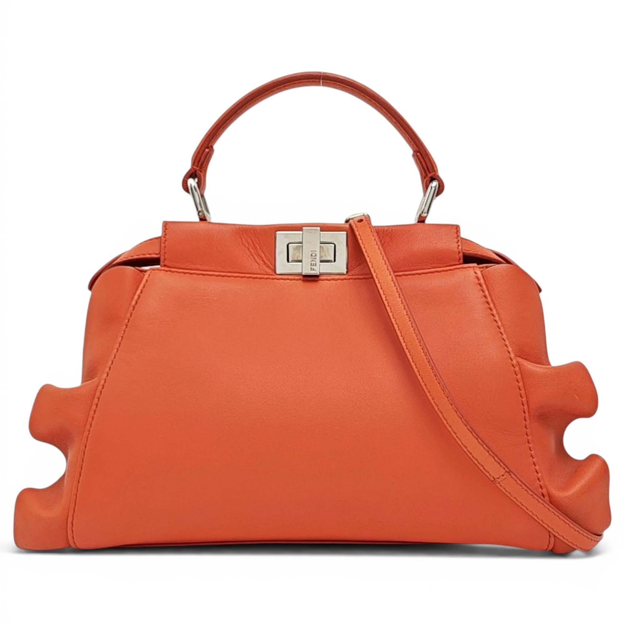 Peekaboo regular pocket leather handbag