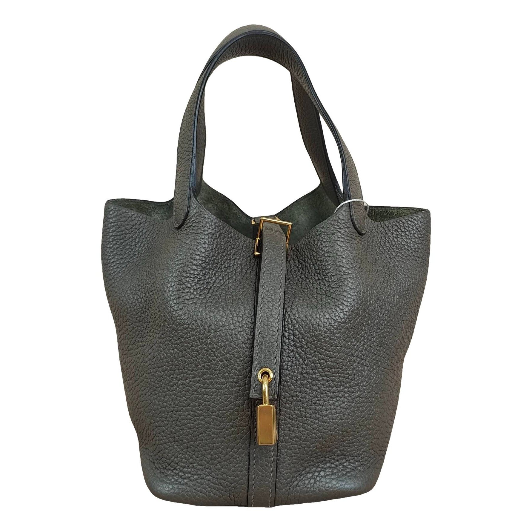 Picotin leather tote