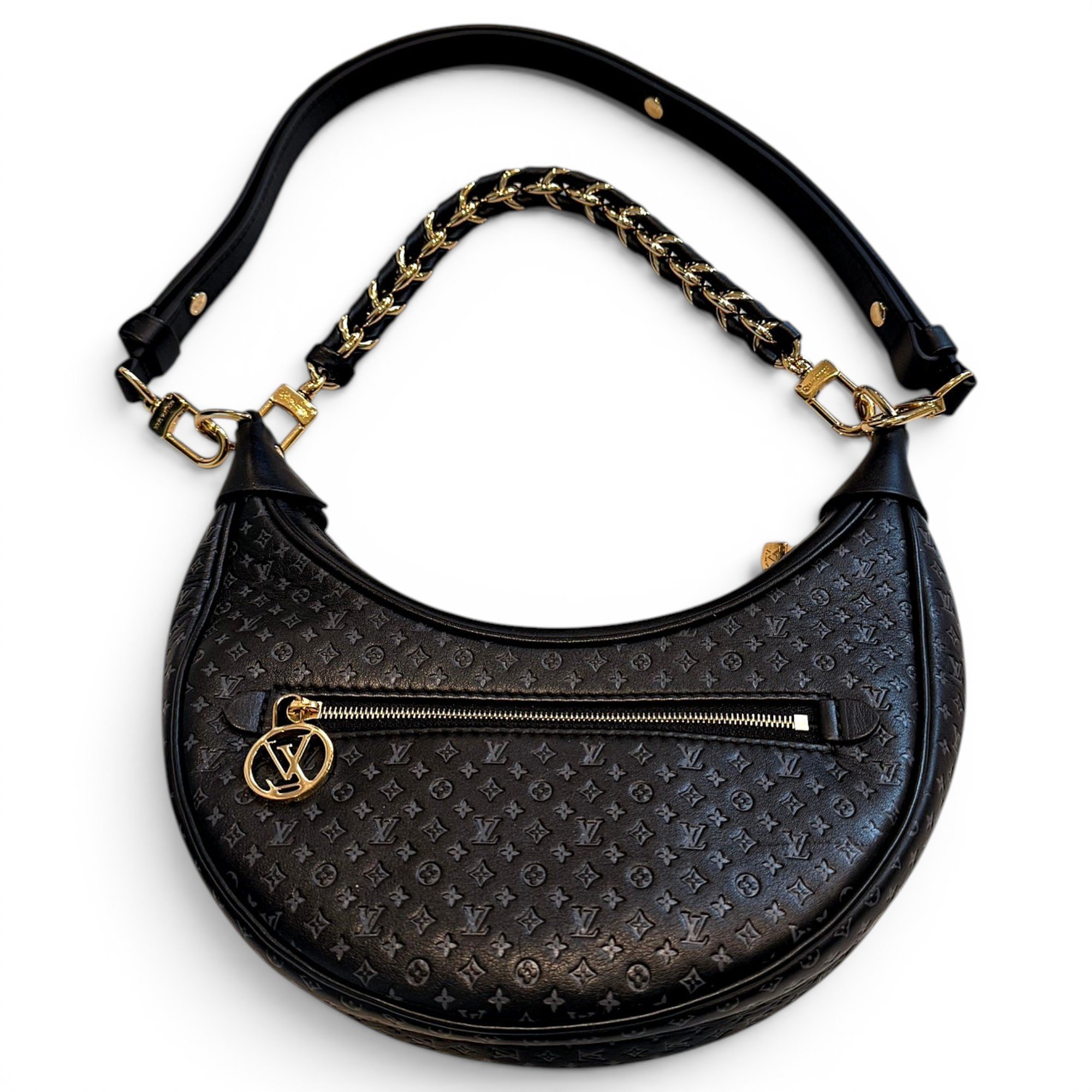 Loop leather handbag