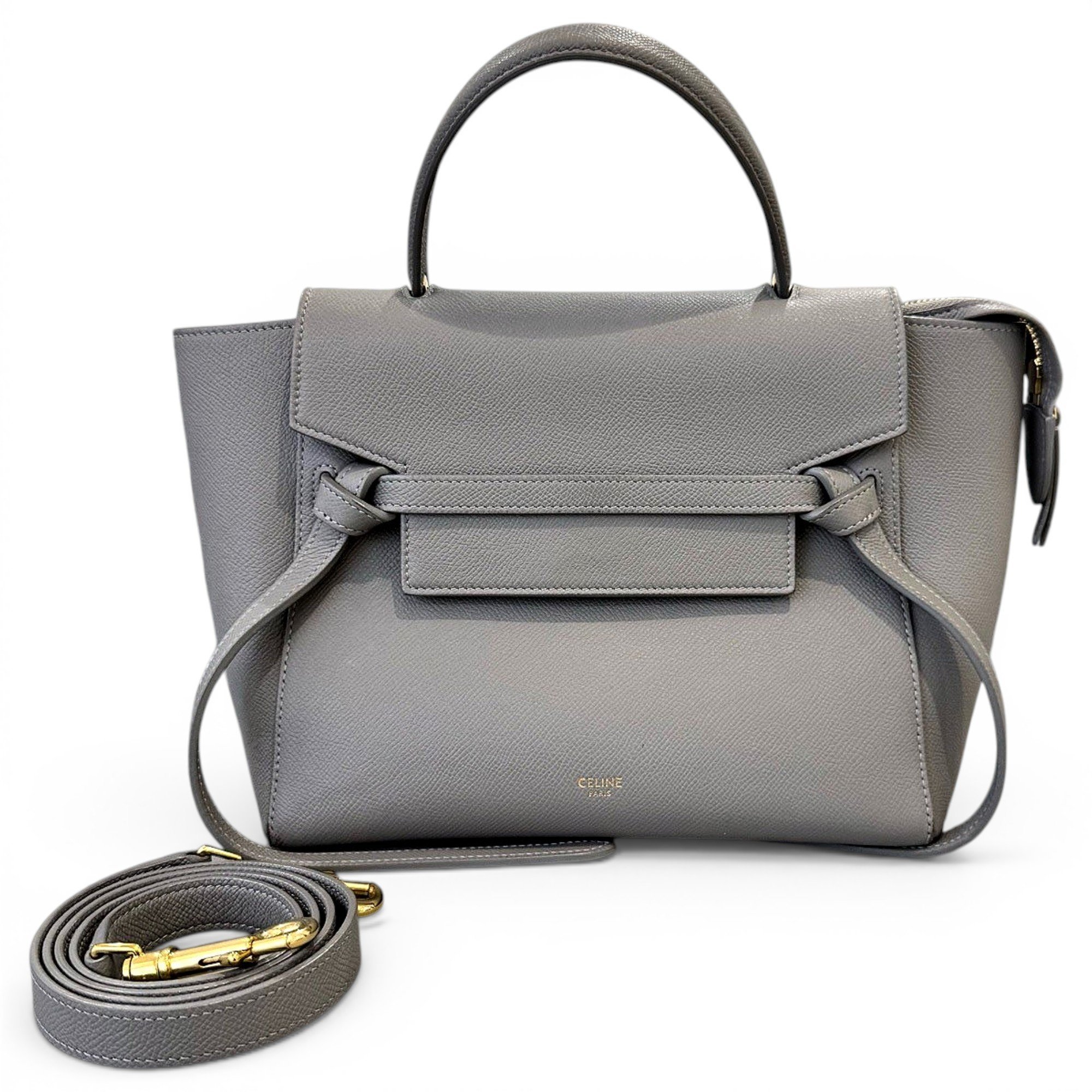 Belt leather handbag