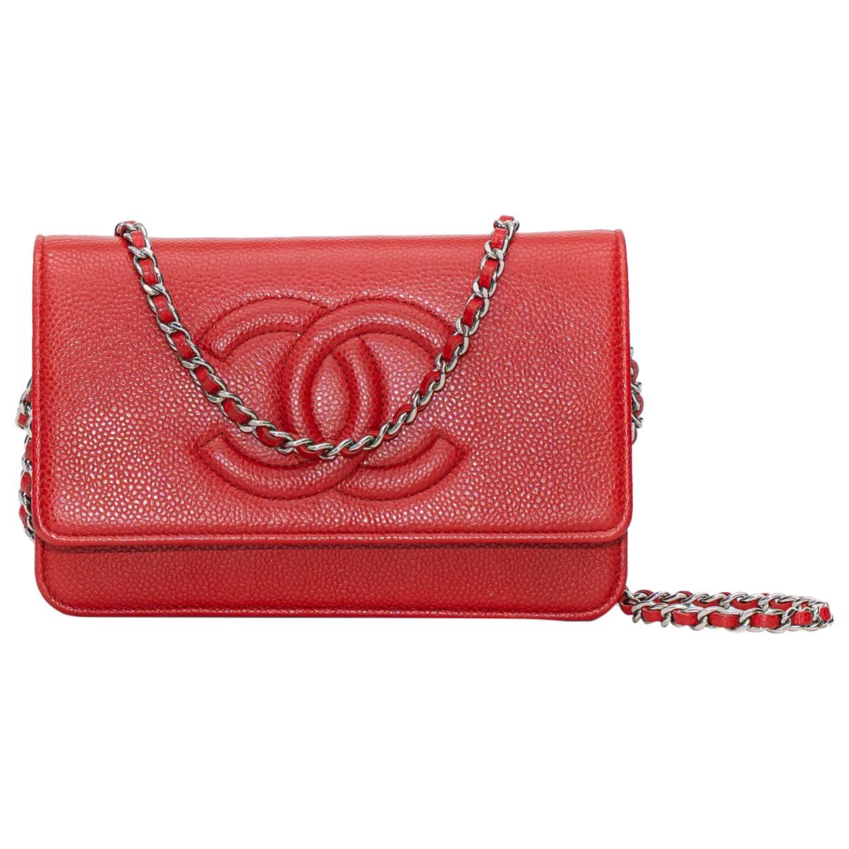 Wallet On Chain Double C leather handbag