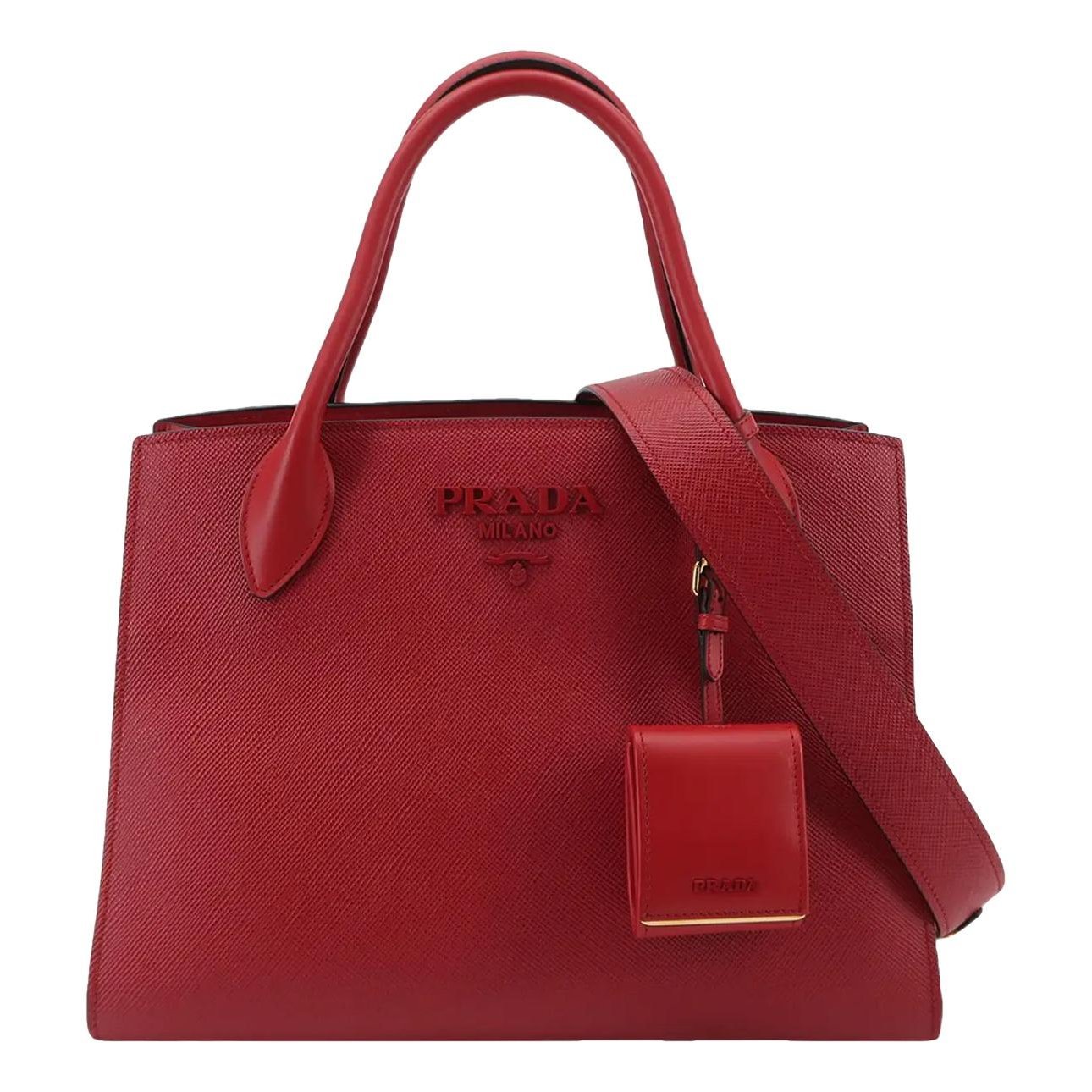 Monochrome leather handbag