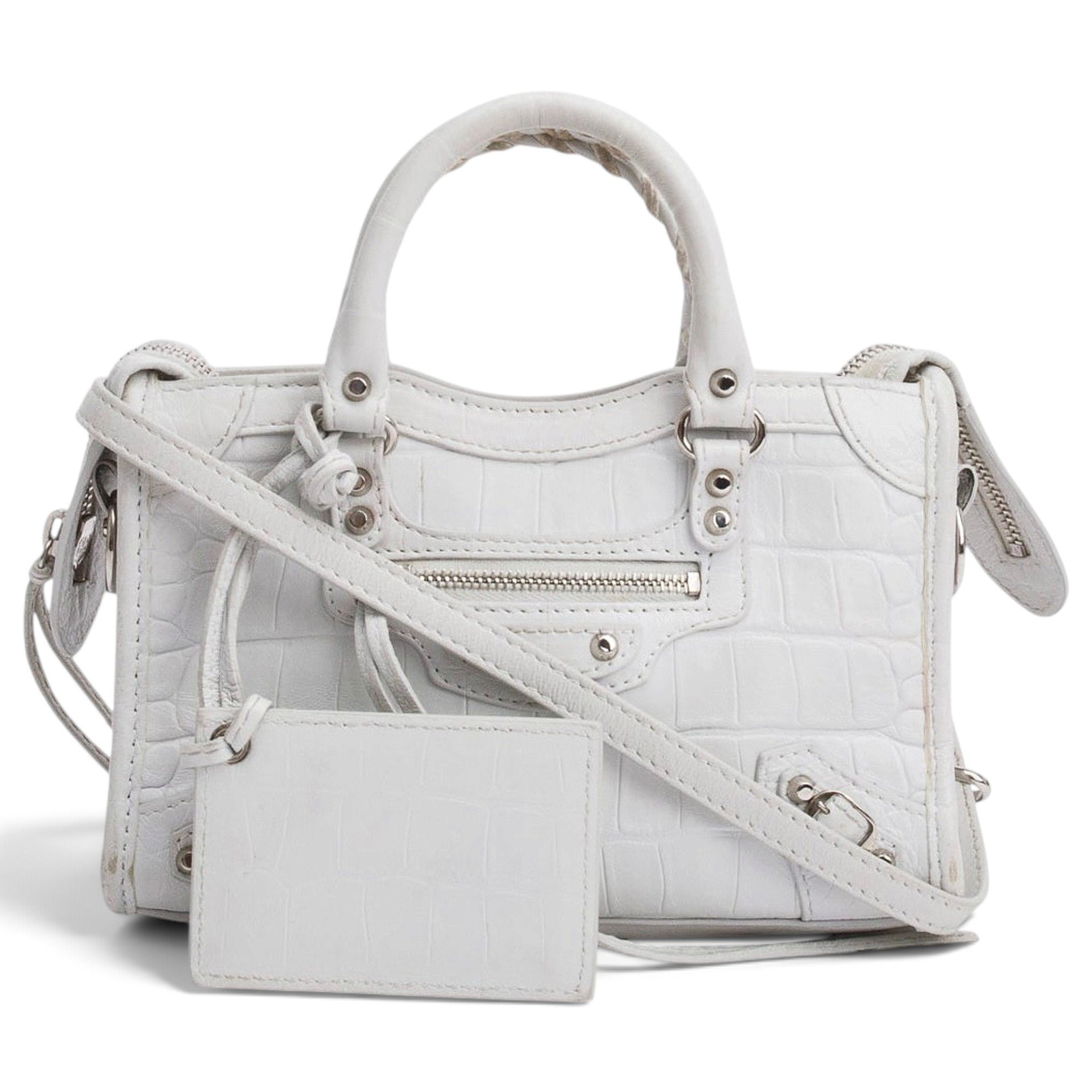 City leather handbag