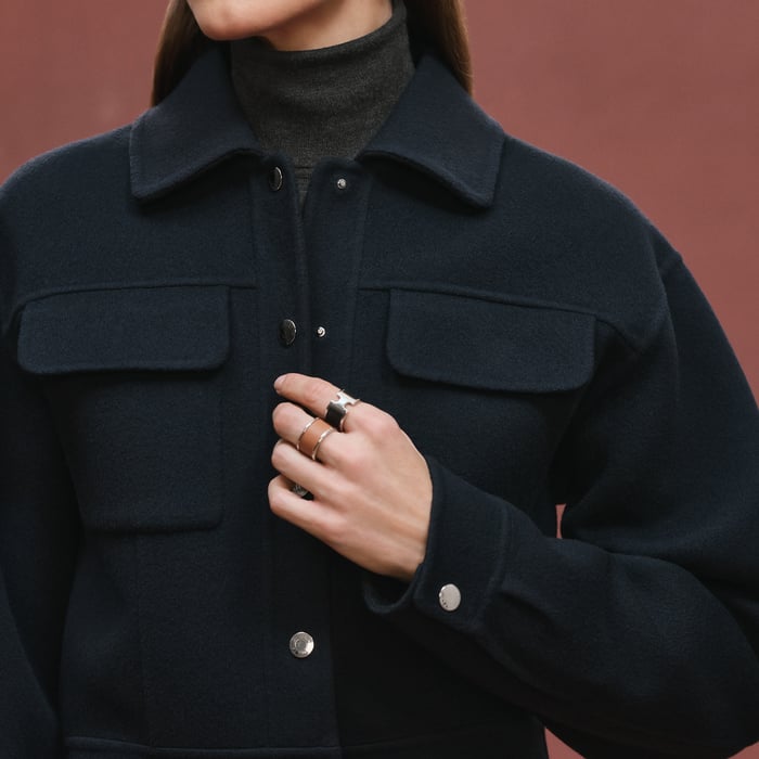 Bleu Noir Cashmere Jacket