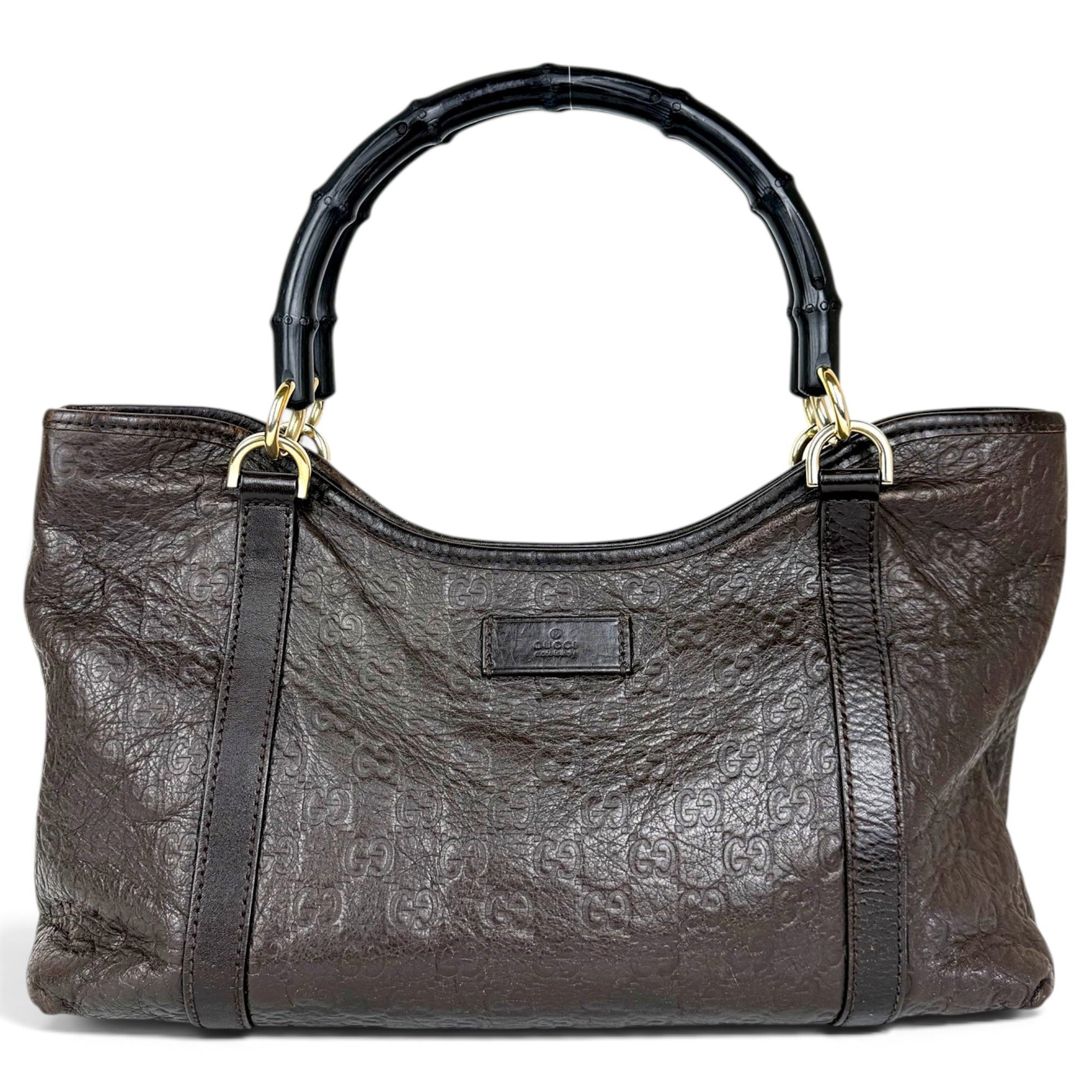 Bamboo Shopper leather tote