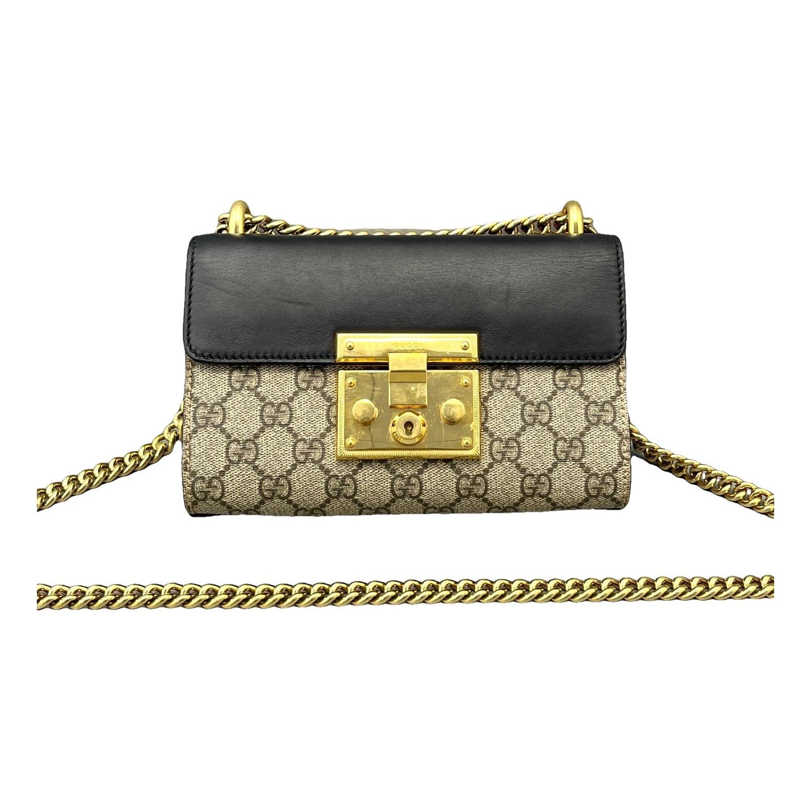 Padlock leather handbag