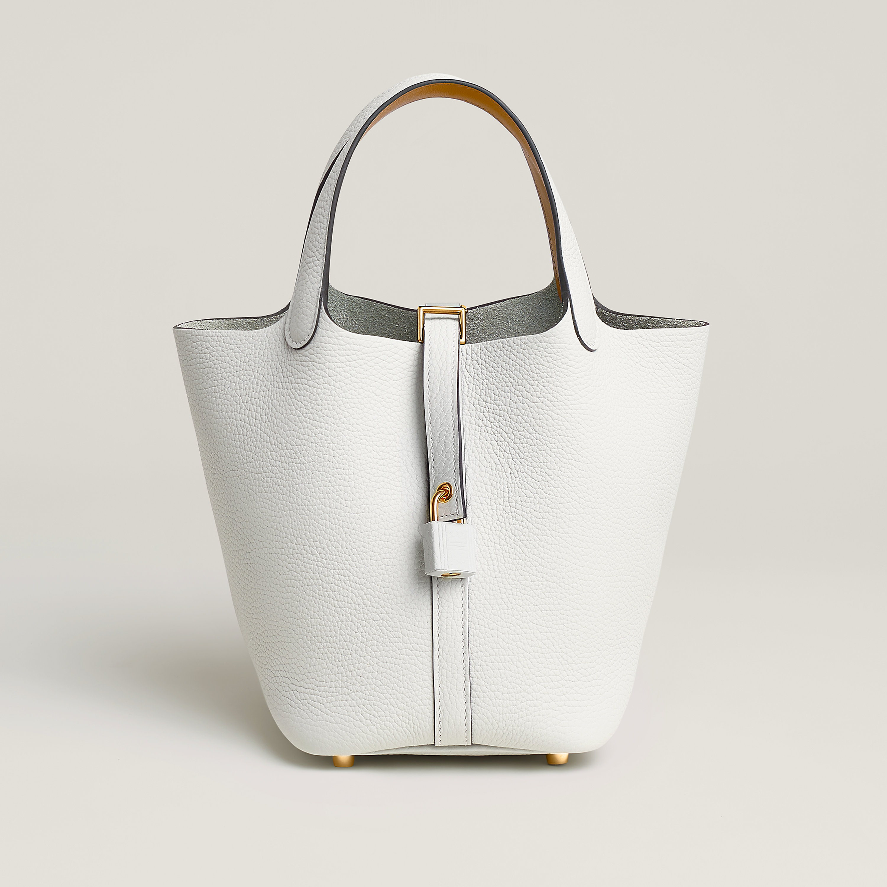 Picotin Lock 18 eclat bag in New White