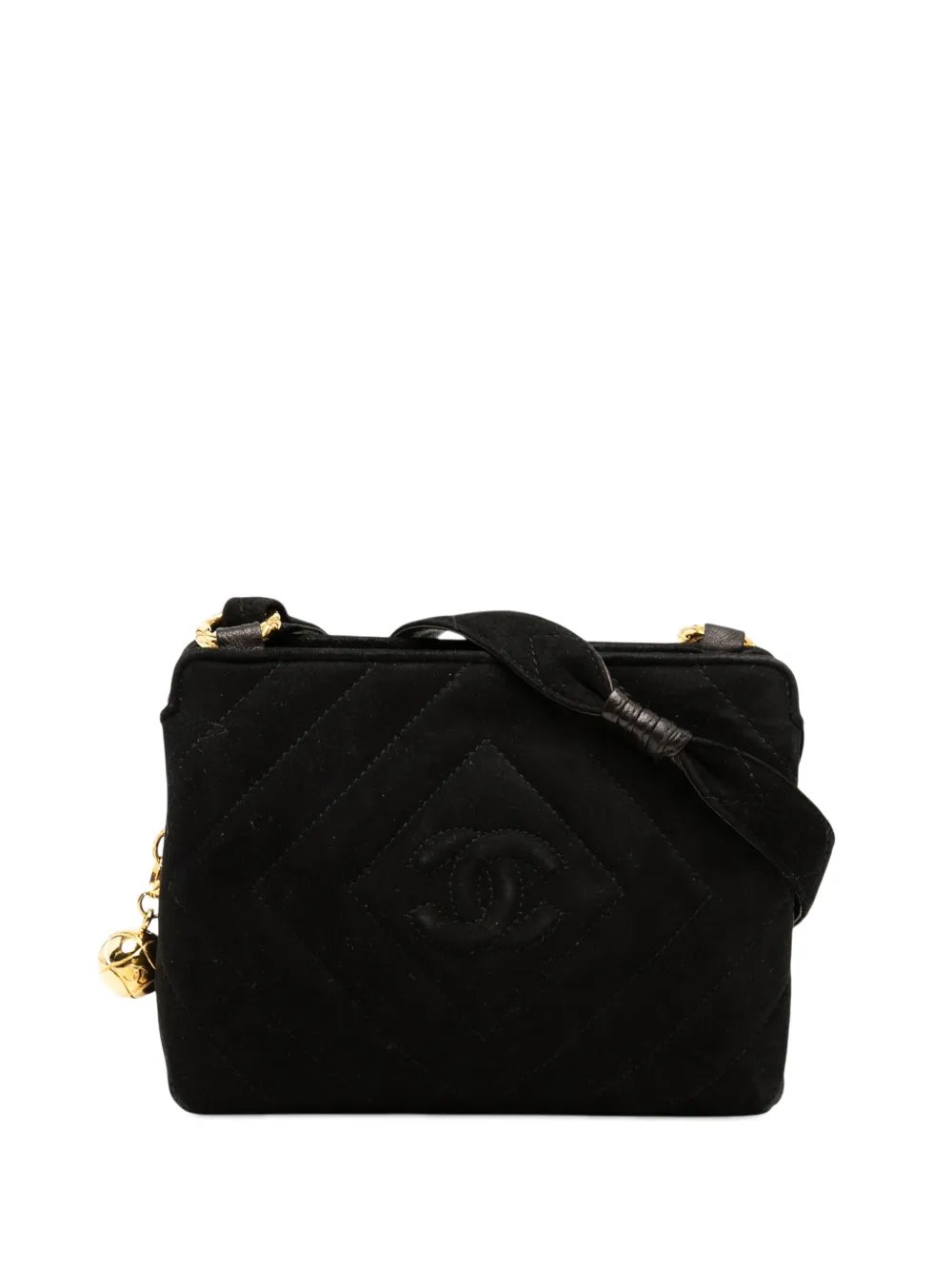 1991-1994 CC Diamond Quilted Suede crossbody bag
