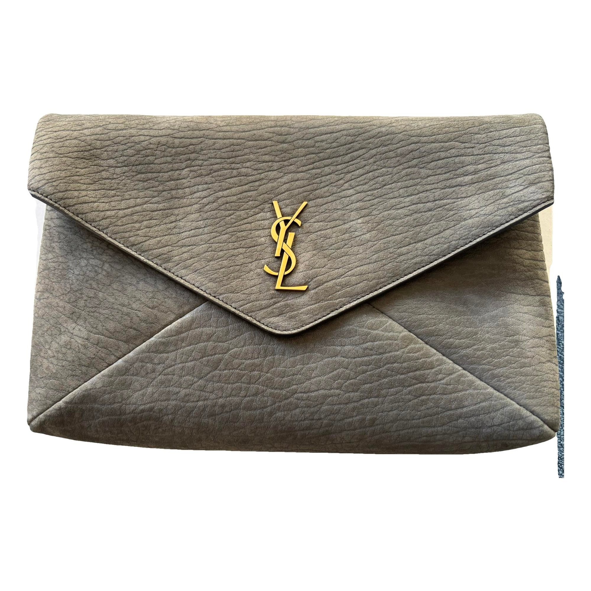 Leather clutch bag