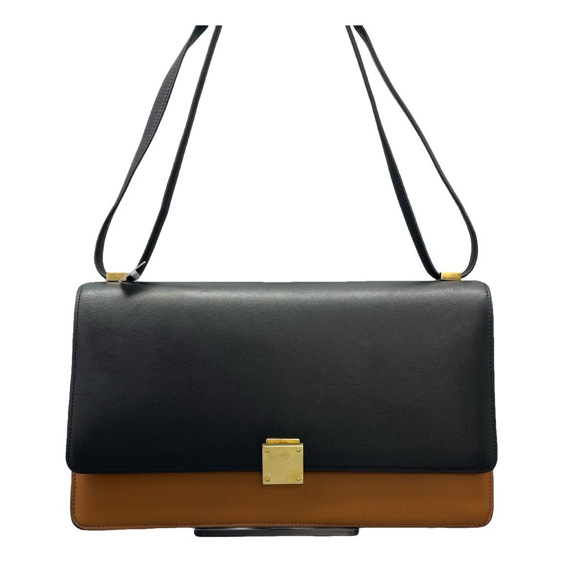 Case flap leather handbag