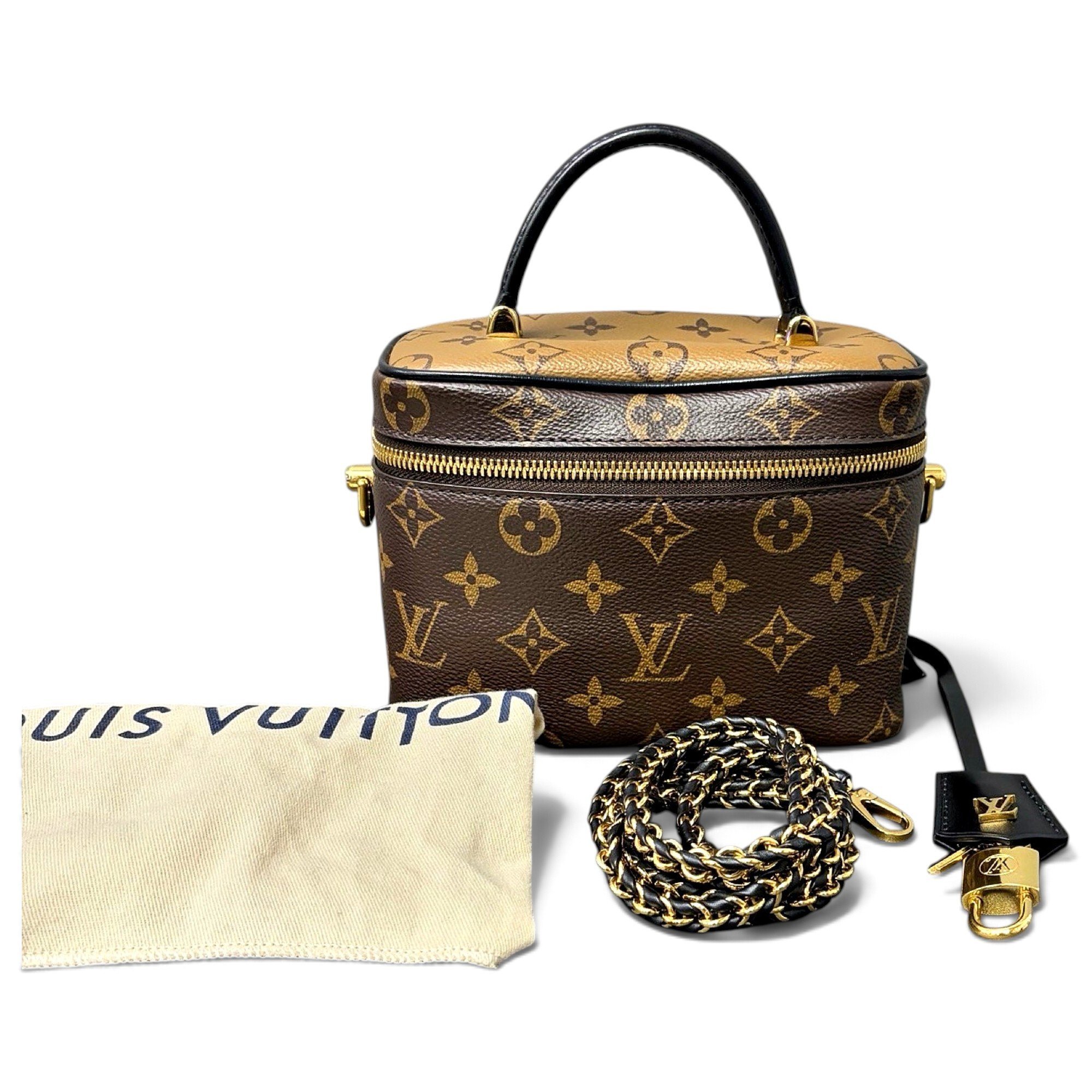 Vanity leather handbag