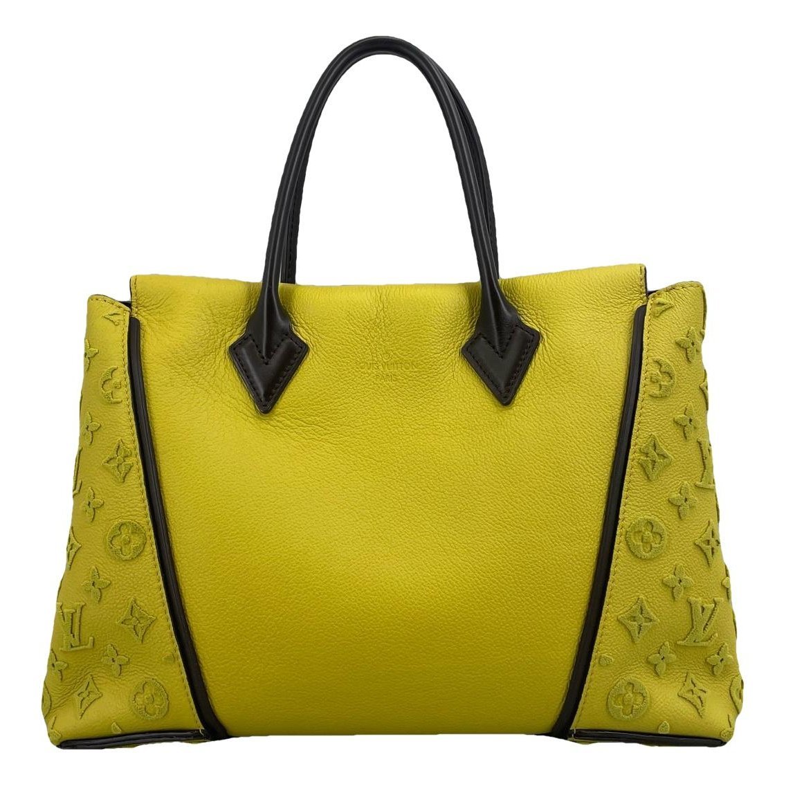 Tote V leather handbag