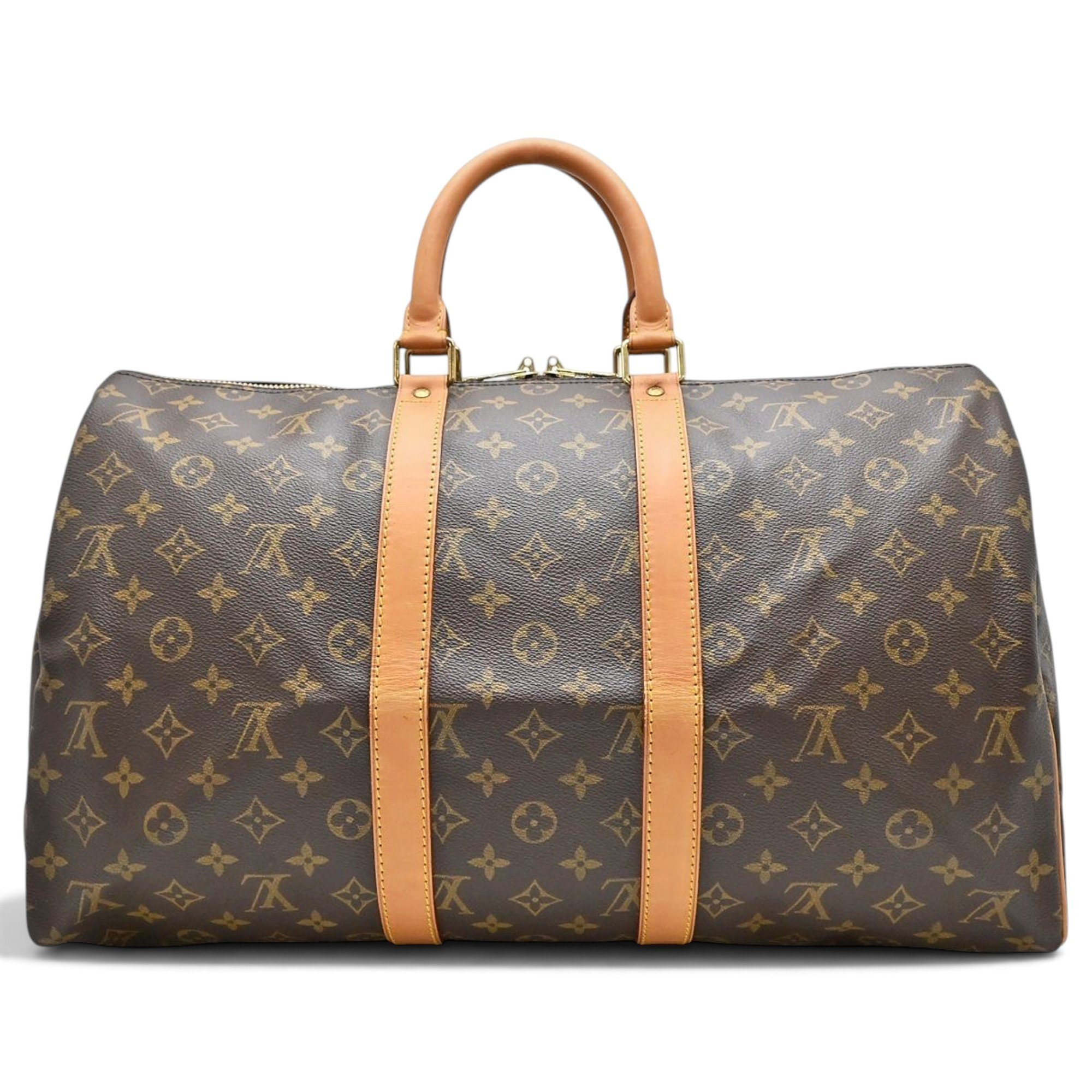Keepall leather travel bag