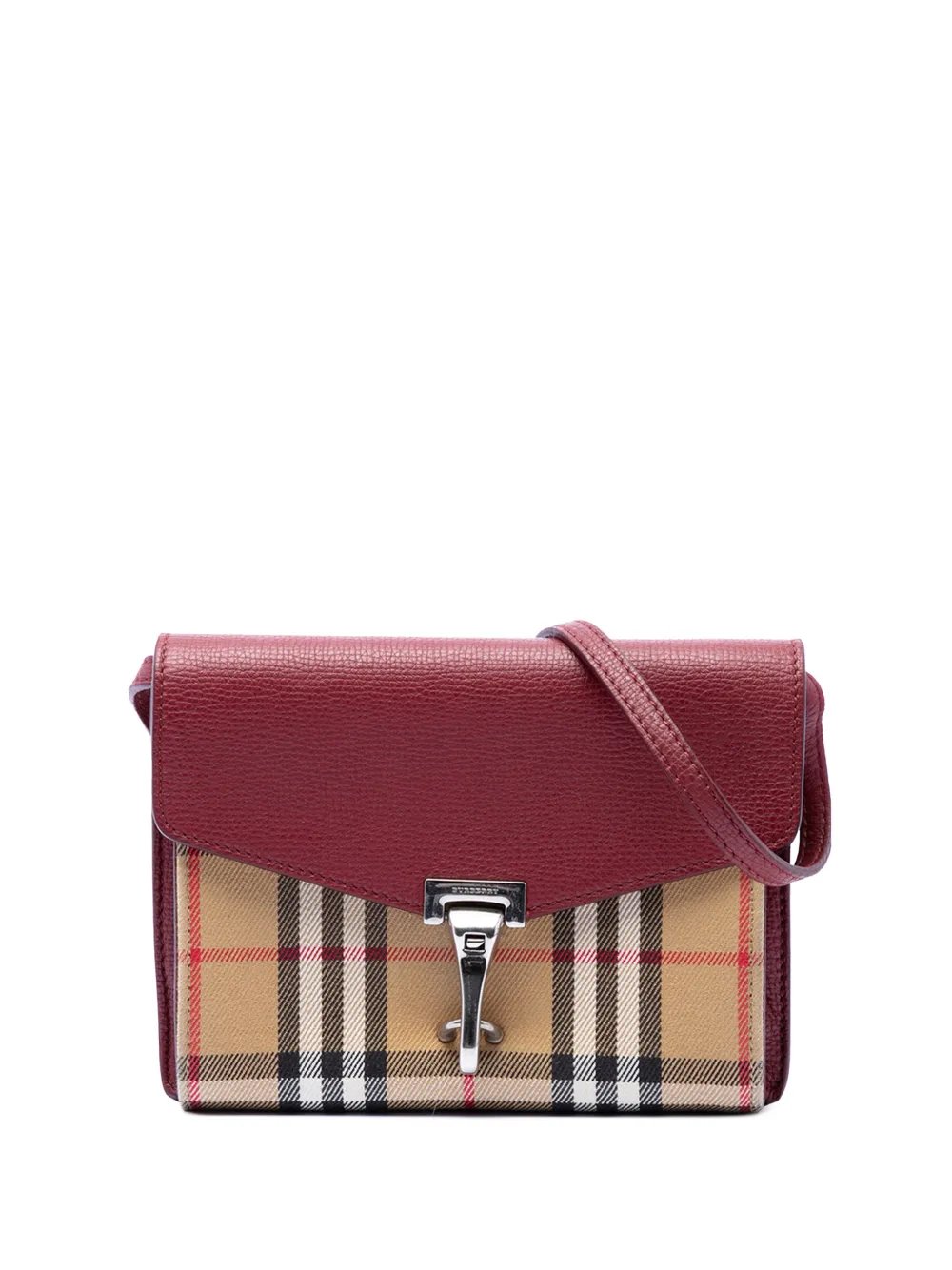 2000-2017 Small Leather and House Check Canvas Derby Macken crossbody bag