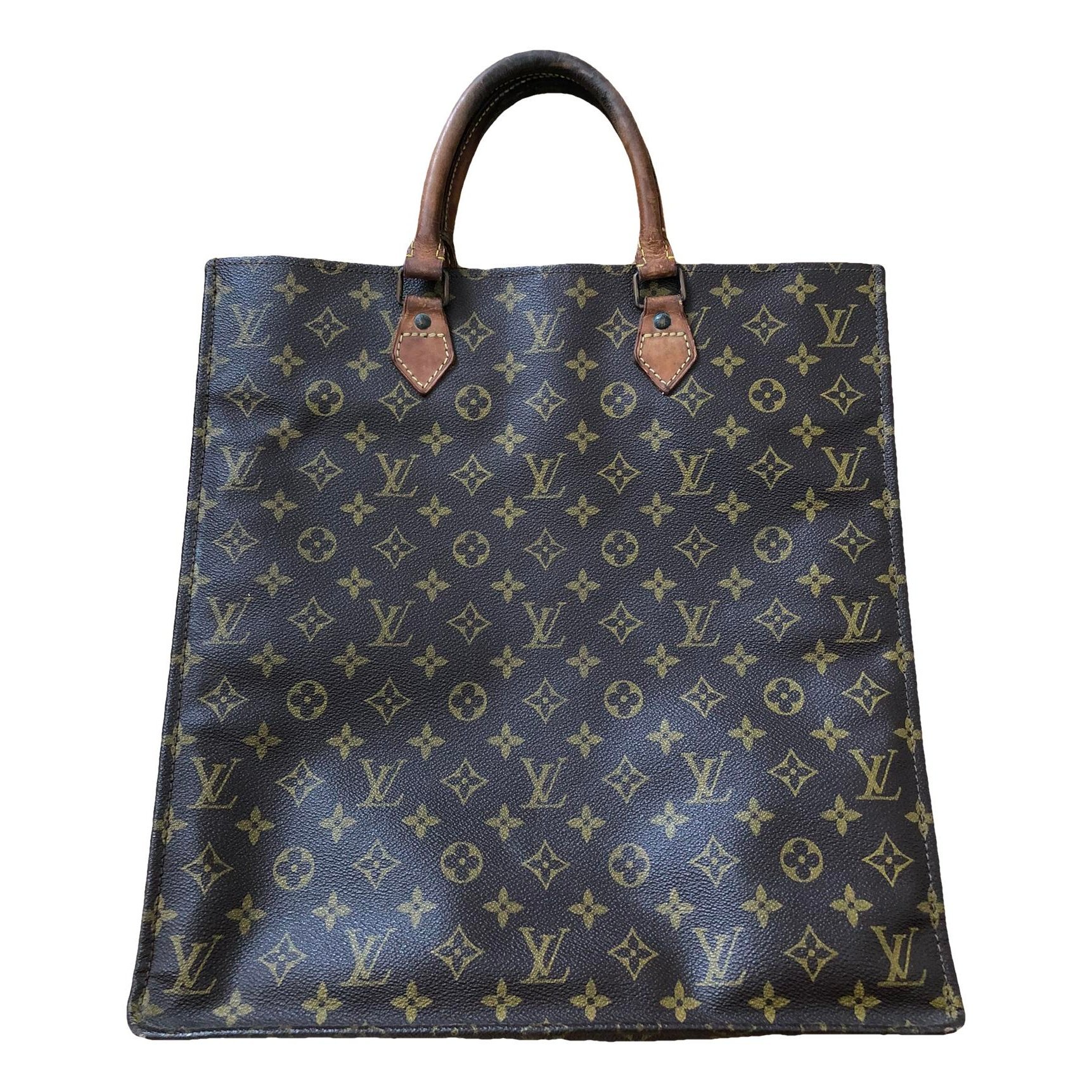 Plat leather handbag