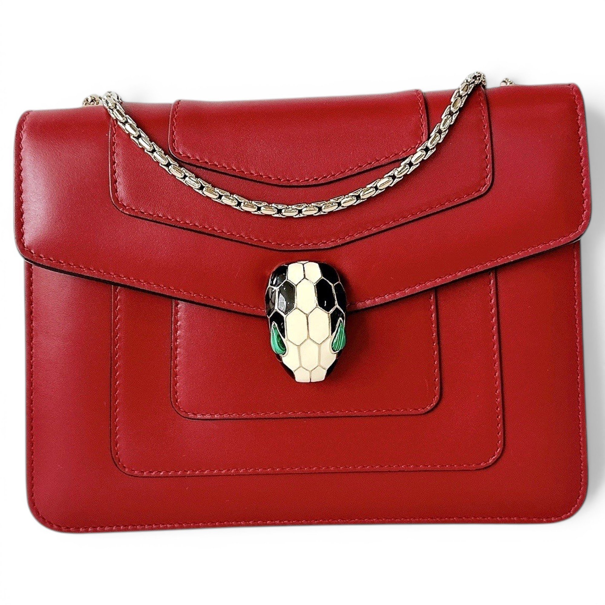 Serpenti leather handbag