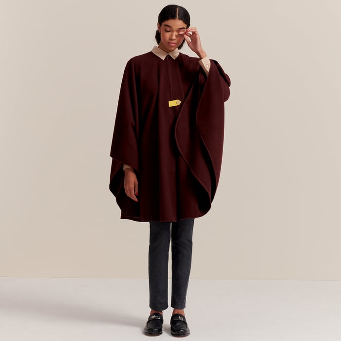 Neutral Colors Surprise Petit H Cashmere Cape