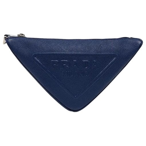 Triangle leather handbag